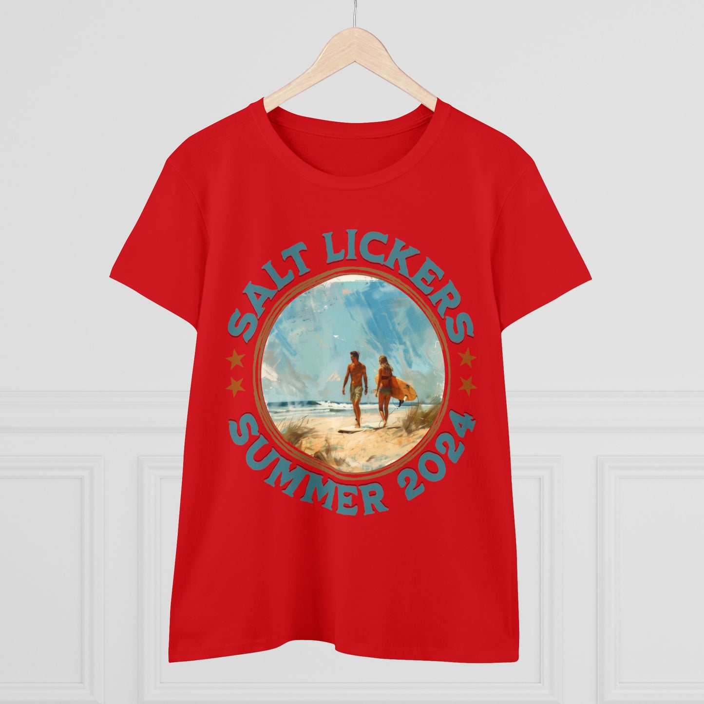 Surfing - Women's Midweight Cotton Tee