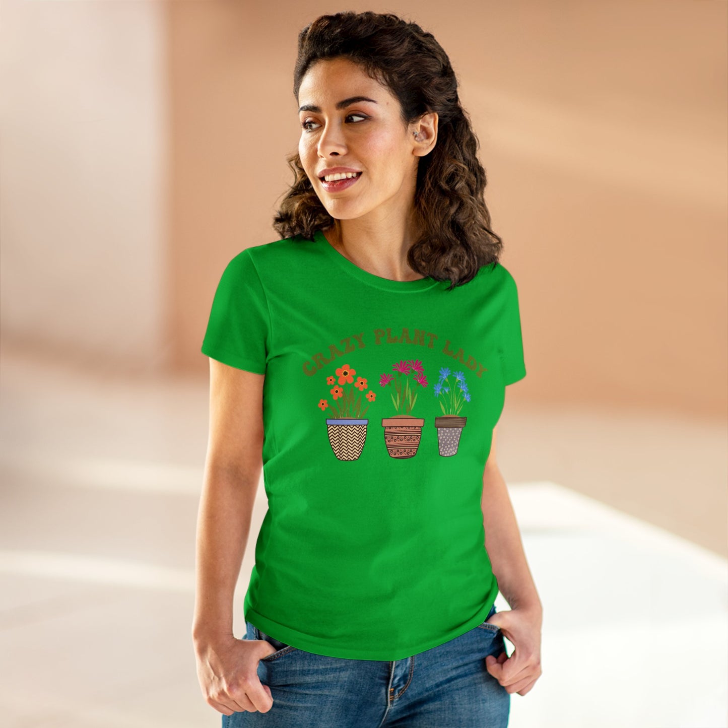 Crazy Plant Lady - Gardening - Women's Midweight Cotton Tee