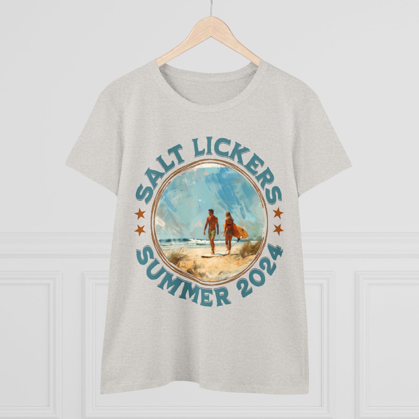 Surfing - Women's Midweight Cotton Tee