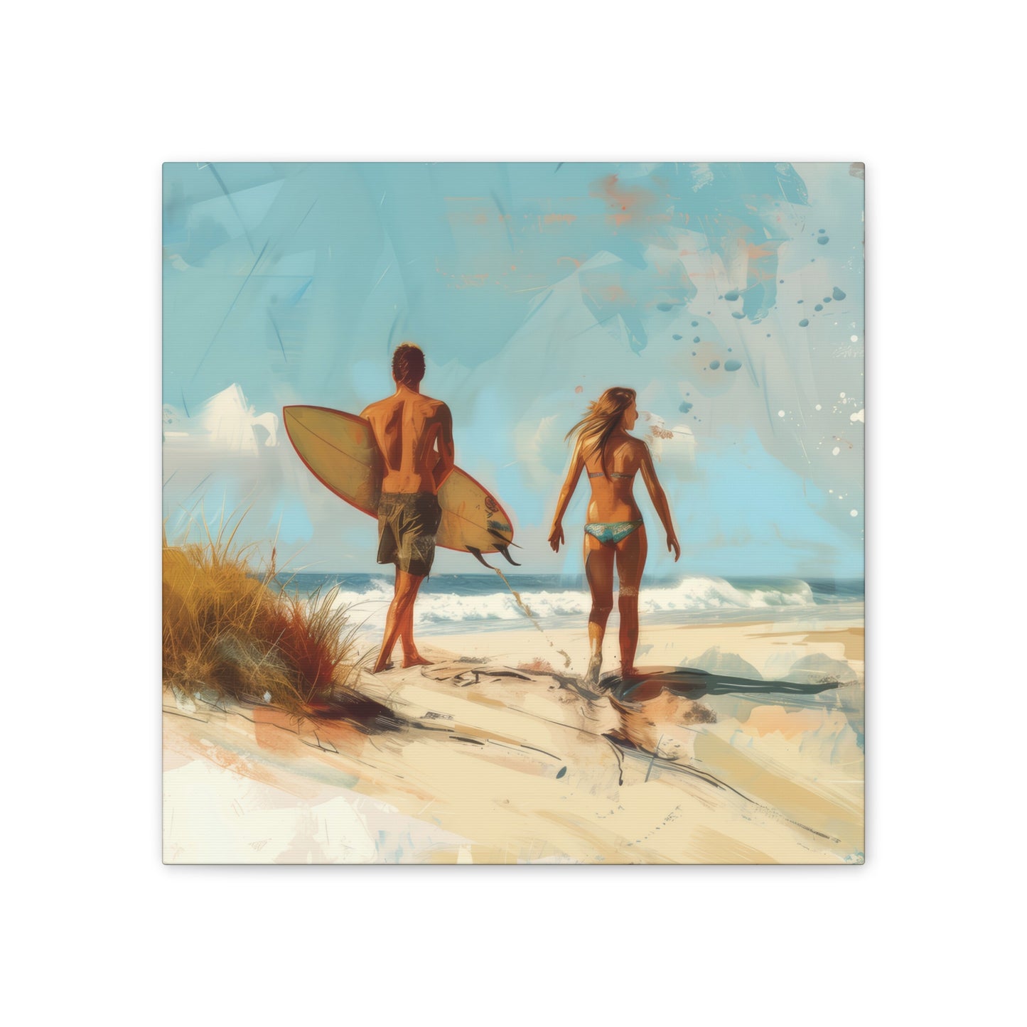 Beach and Surf - Canvas Stretched, 0.75"