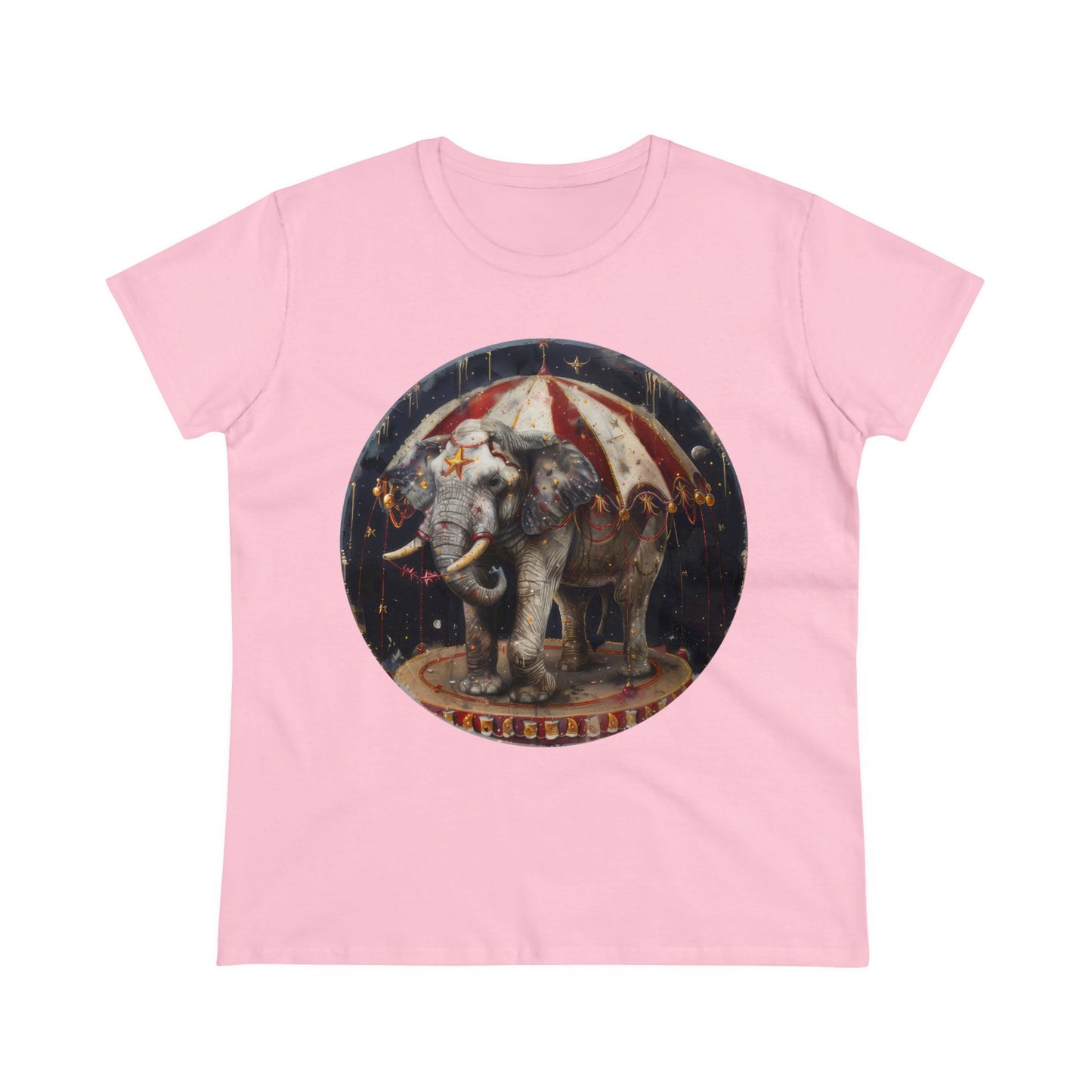 Circus Elephant - Women's Midweight Cotton Tee