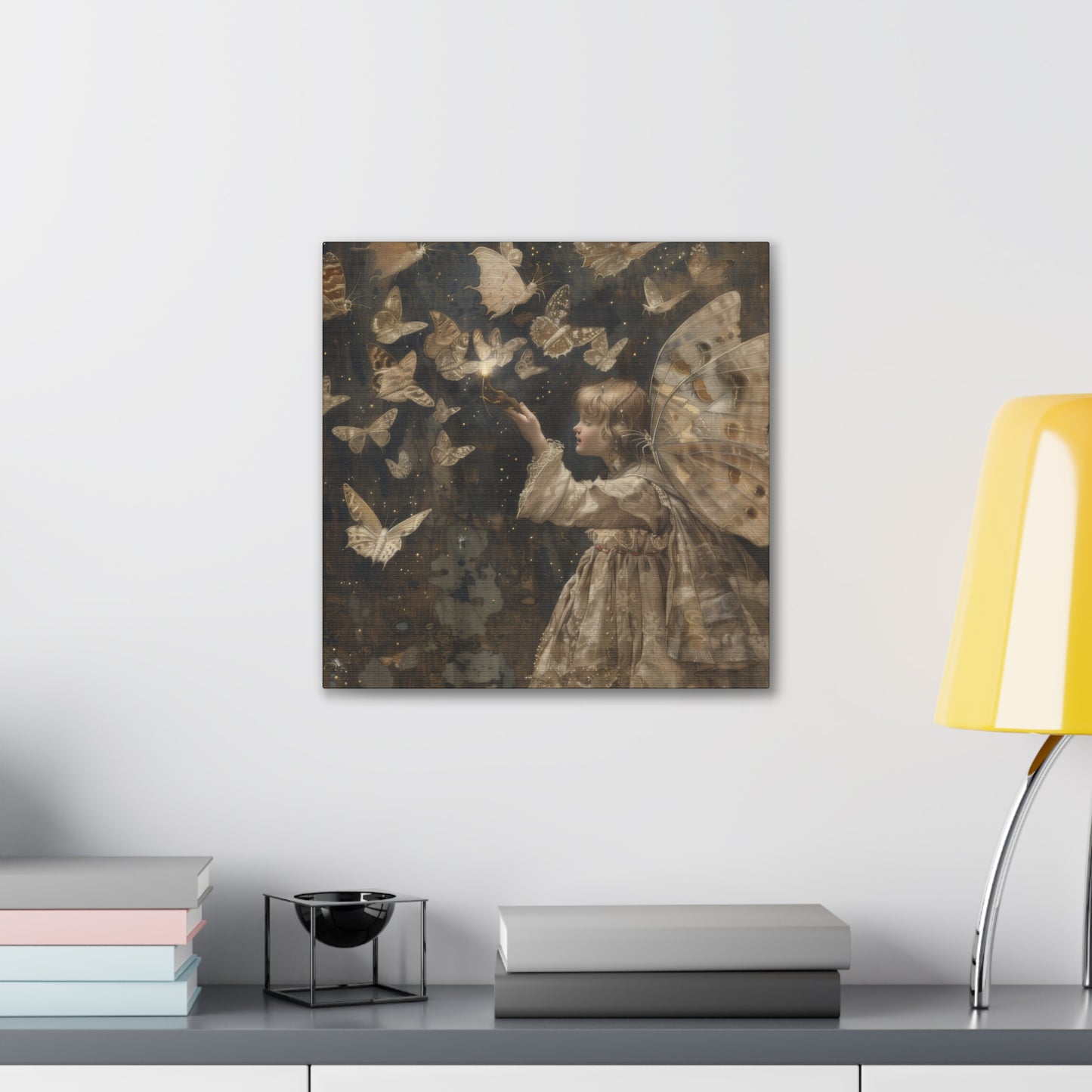Butterflies and Fairies - Canvas Stretched, 0.75"