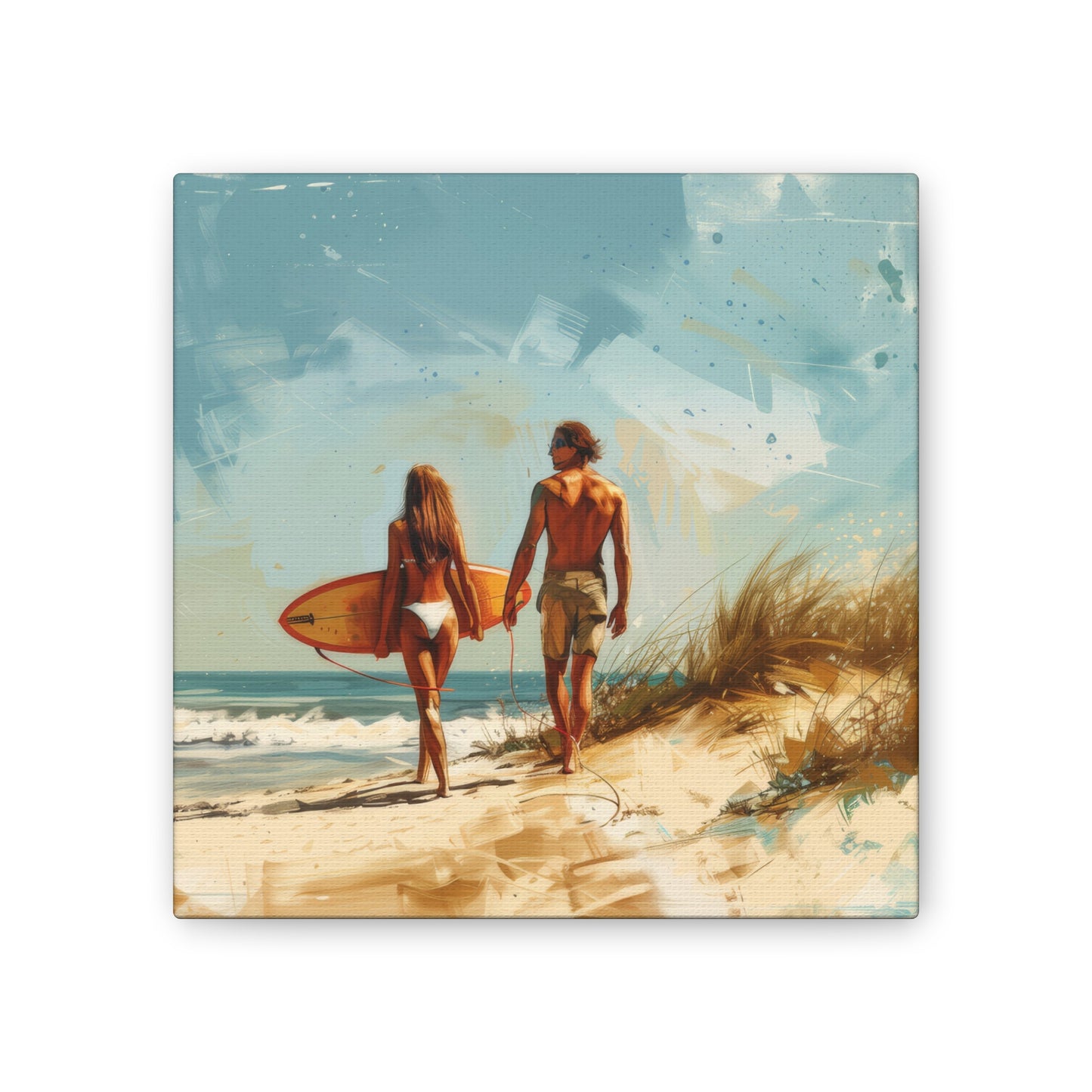 Beach and Surf - Canvas Stretched, 0.75"
