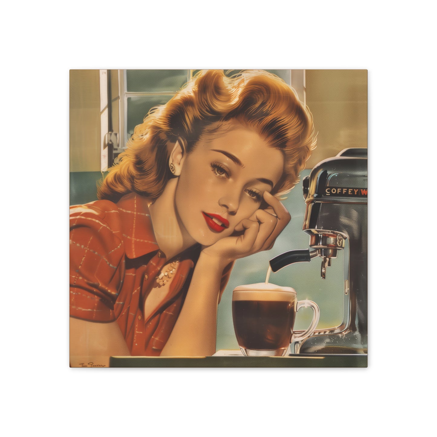 Dreaming of Coffee - Canvas Stretched, 0.75"
