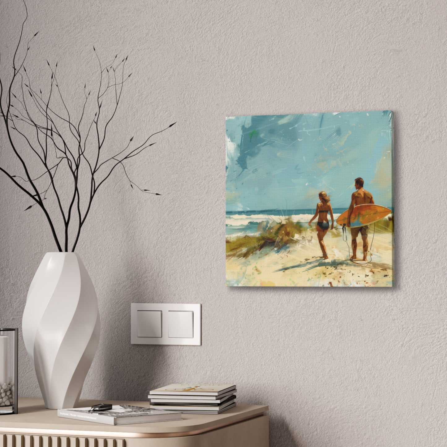 Beach and Surf - Canvas Stretched, 0.75"