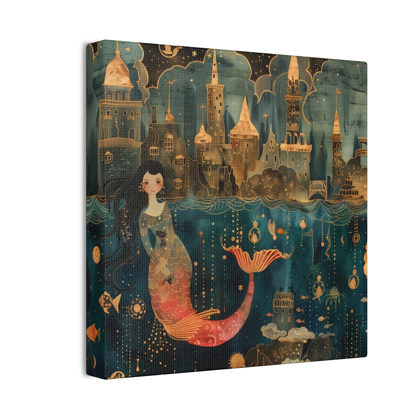 Mermaid - Canvas Stretched, 0.75"