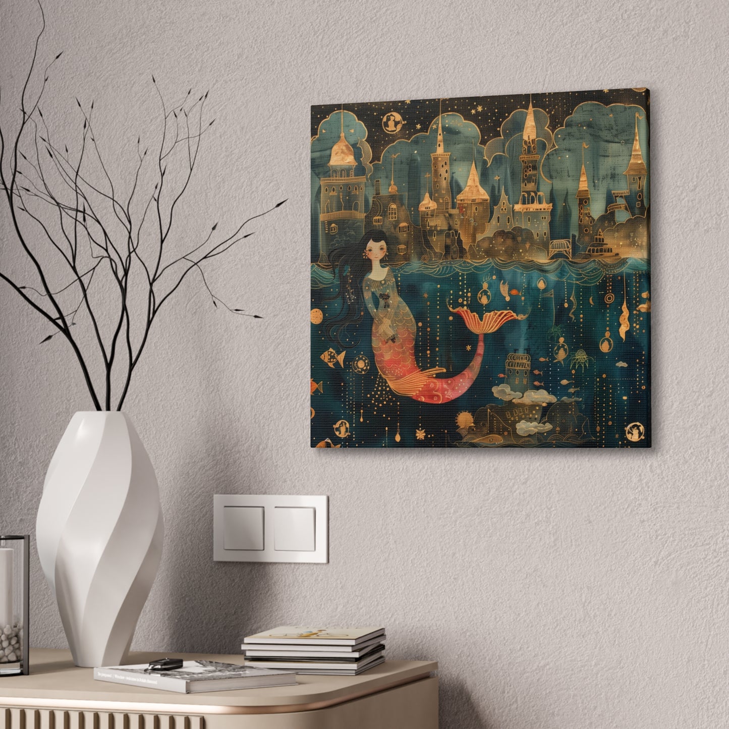 Mermaid - Canvas Stretched, 0.75"