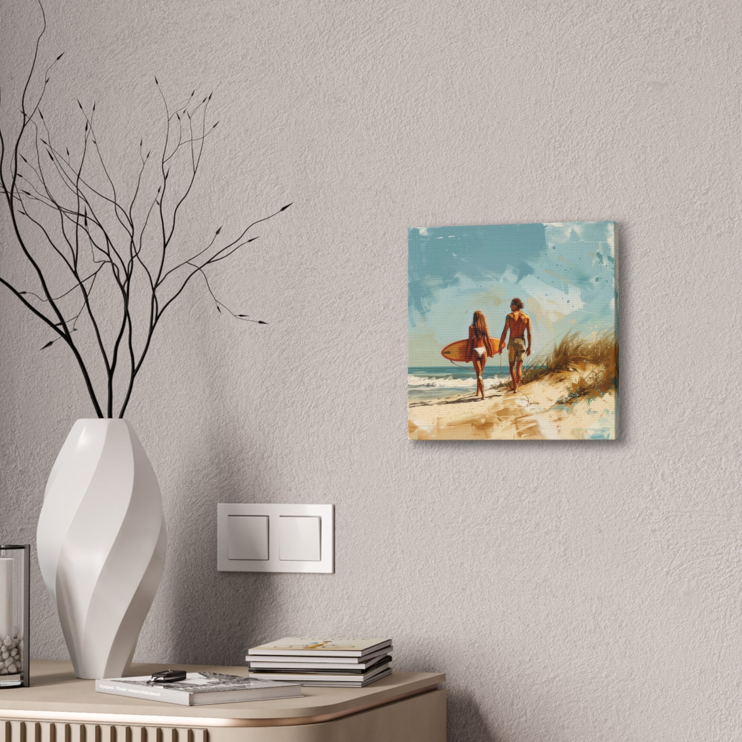 Beach and Surf - Canvas Stretched, 0.75"