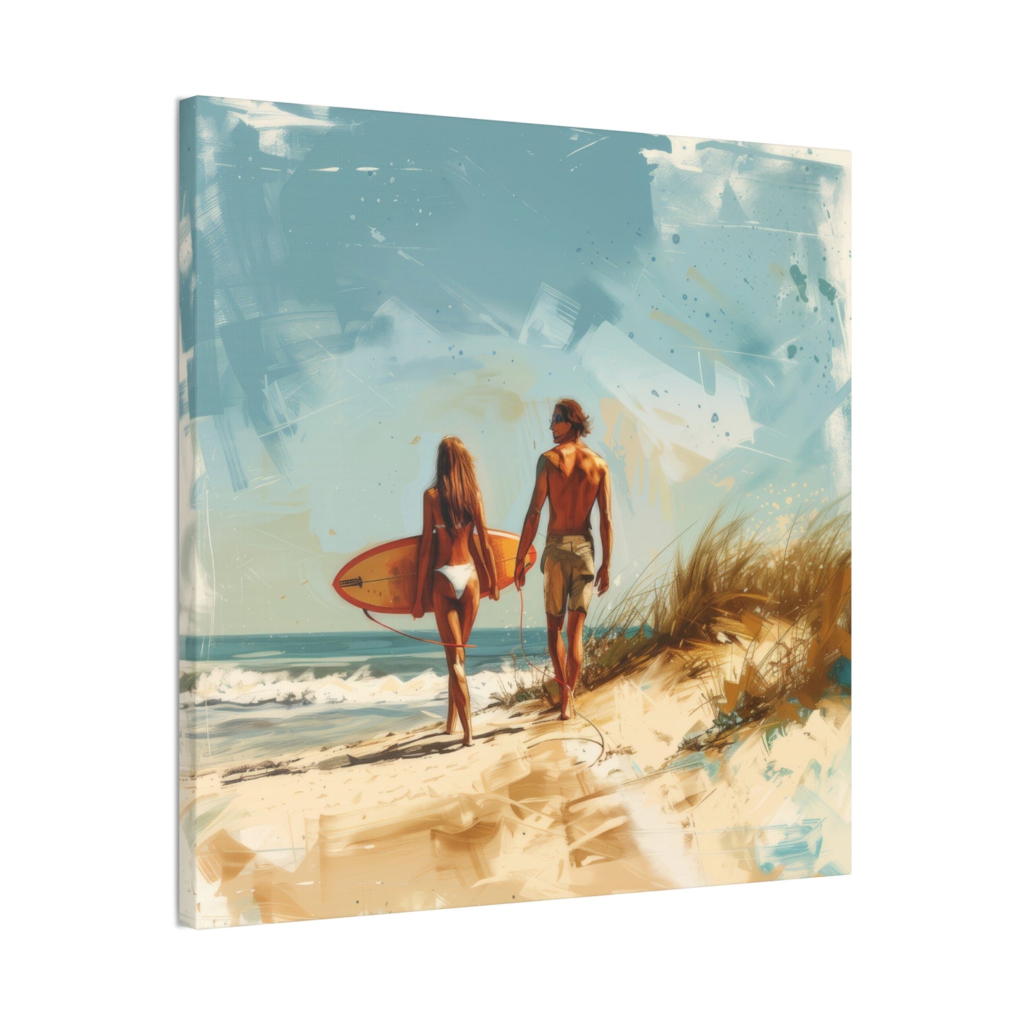 Beach and Surf - Canvas Stretched, 0.75"
