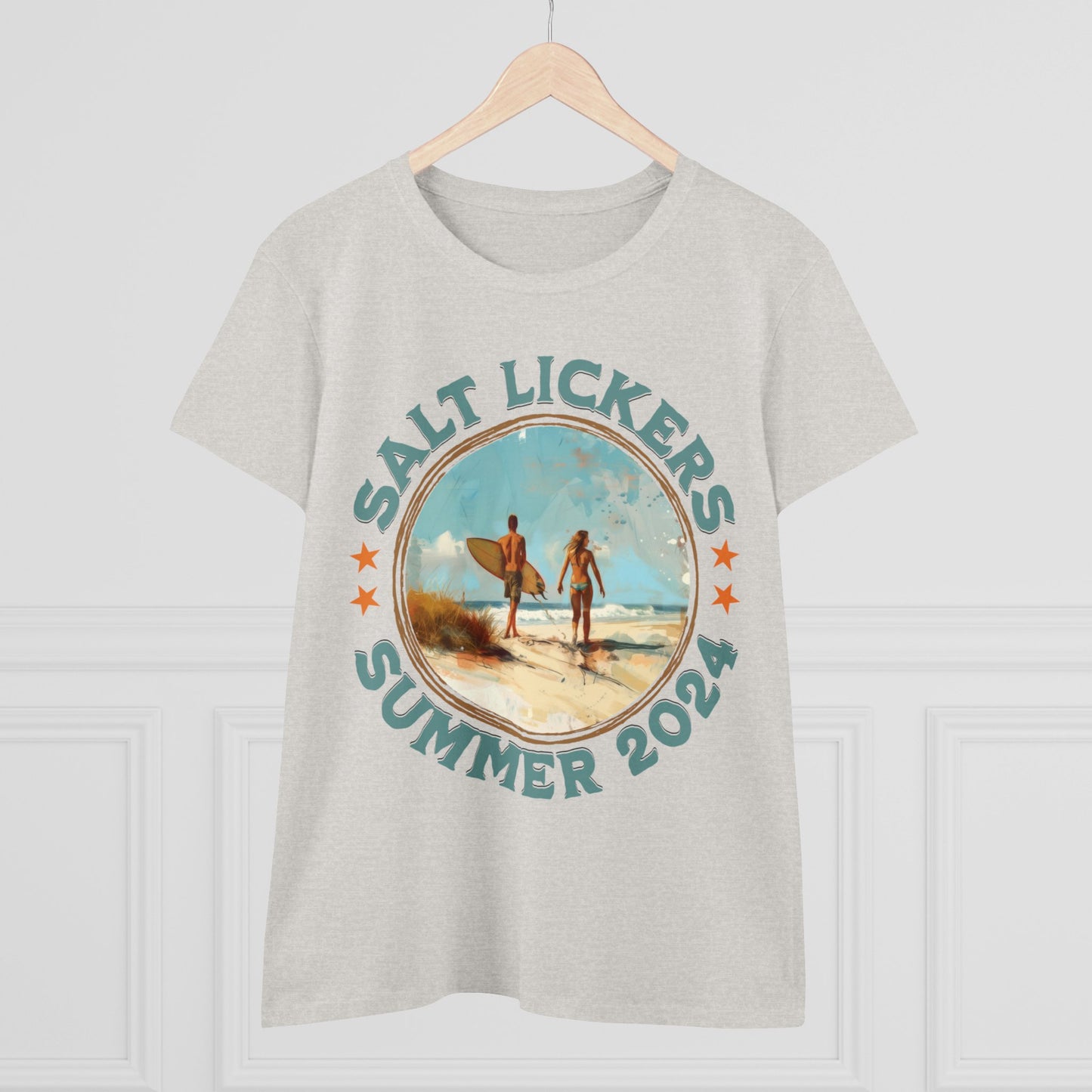 Surfing - Women's Midweight Cotton Tee