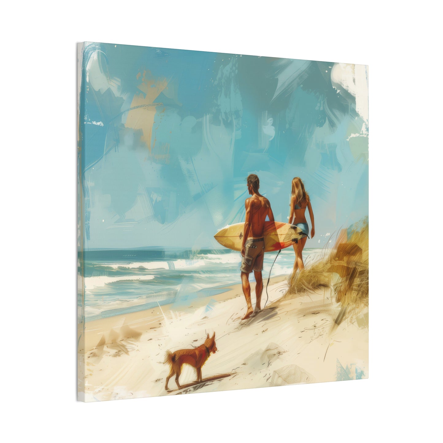 Beach and Surf - Canvas Stretched, 0.75"