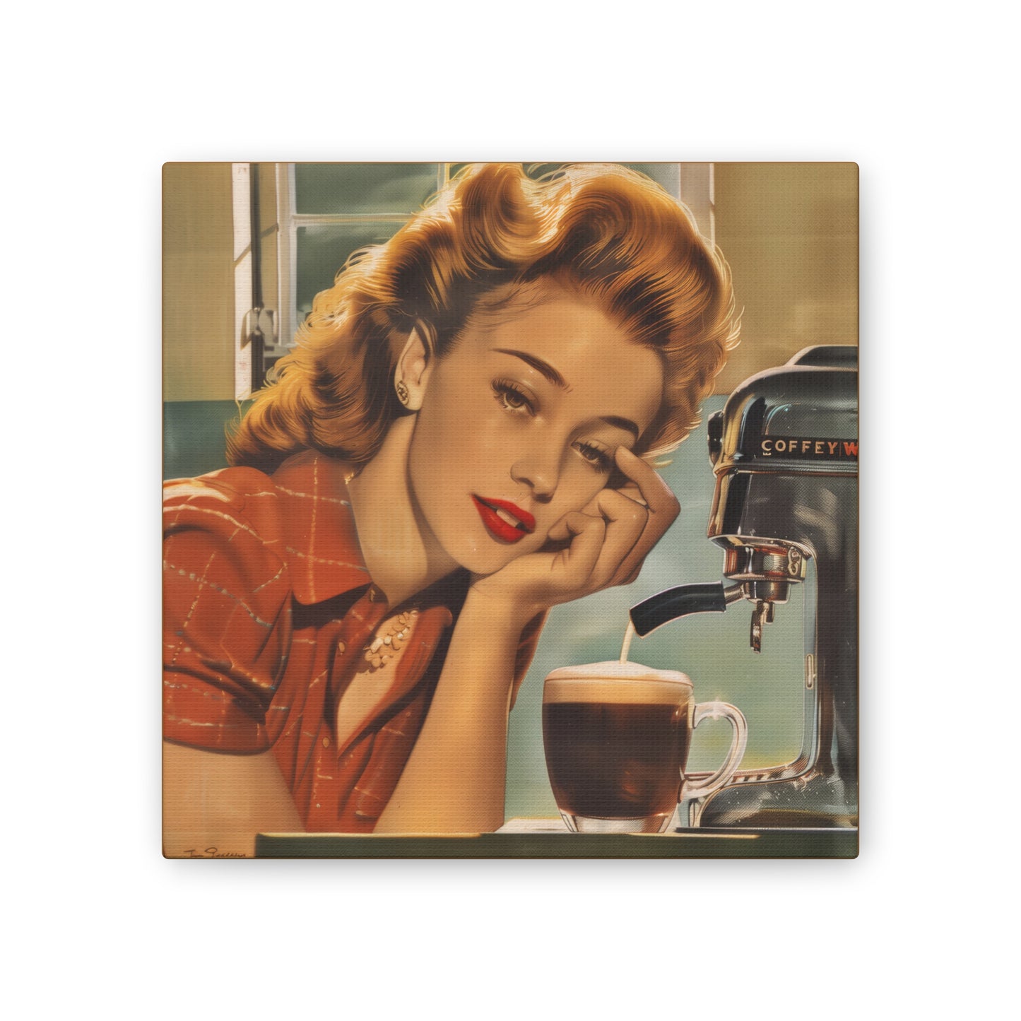 Dreaming of Coffee - Canvas Stretched, 0.75"