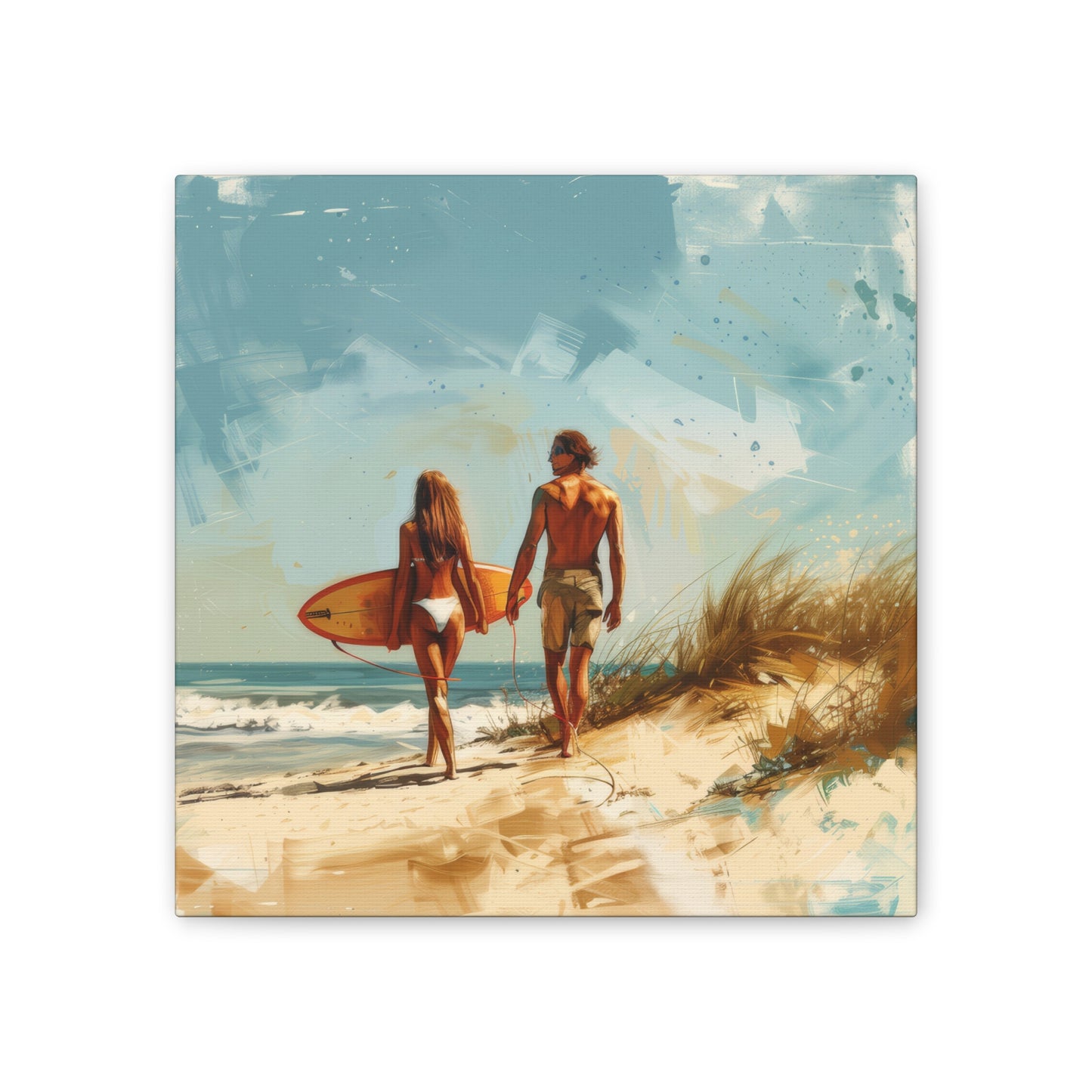 Beach and Surf - Canvas Stretched, 0.75"