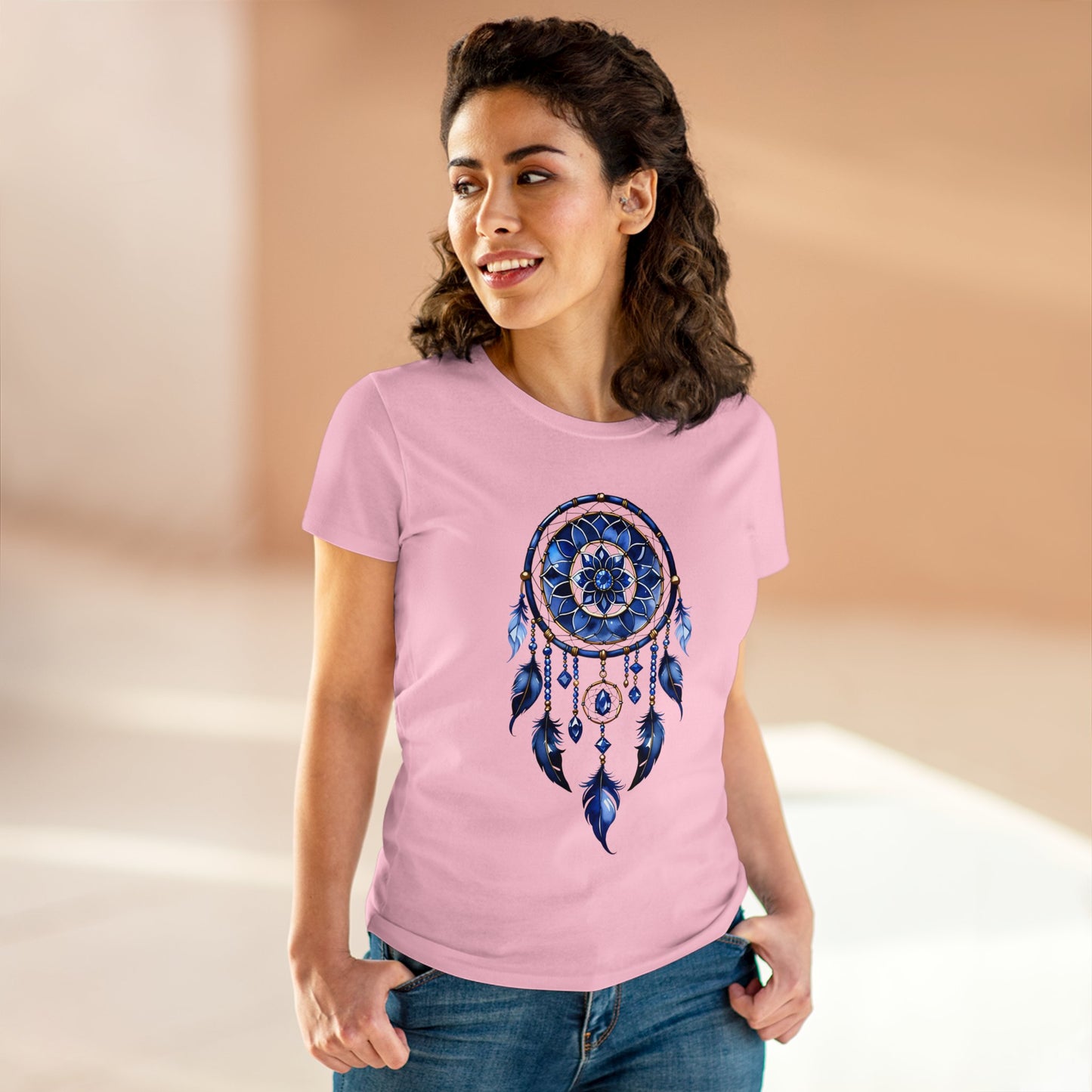 Sapphire Dream Catcher - Virgo - Astrology - Women's Midweight Cotton Tee