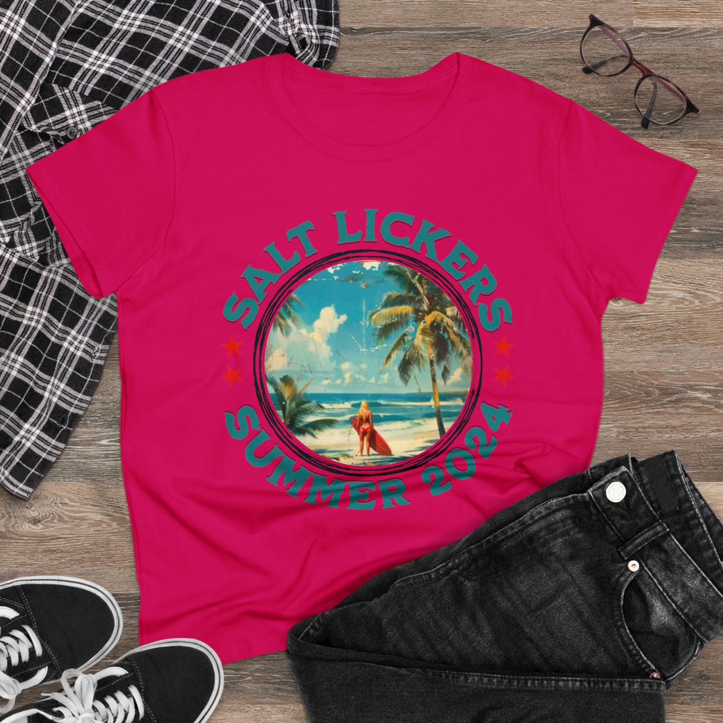 Surfing - Women's Midweight Cotton Tee