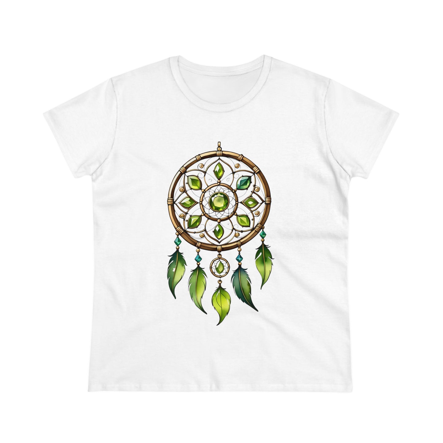Peridot Dream Catcher - Leo - Astrology - Women's Midweight Cotton Tee