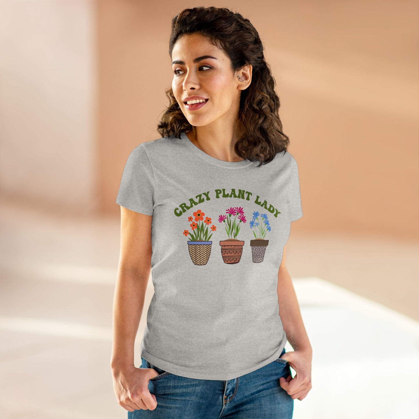 Crazy Plant Lady - Gardening - Women's Midweight Cotton Tee