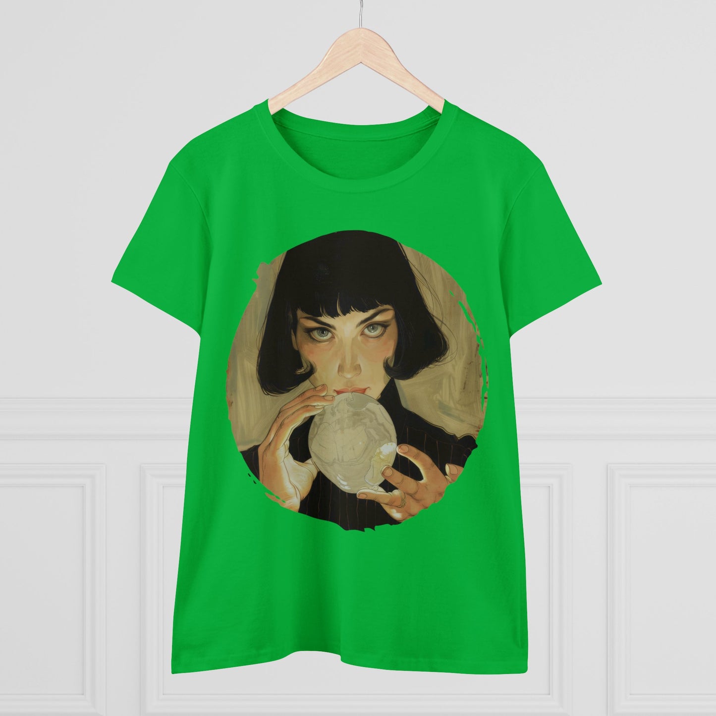 Crystal Ball - Mysticism - Women's Midweight Cotton Tee