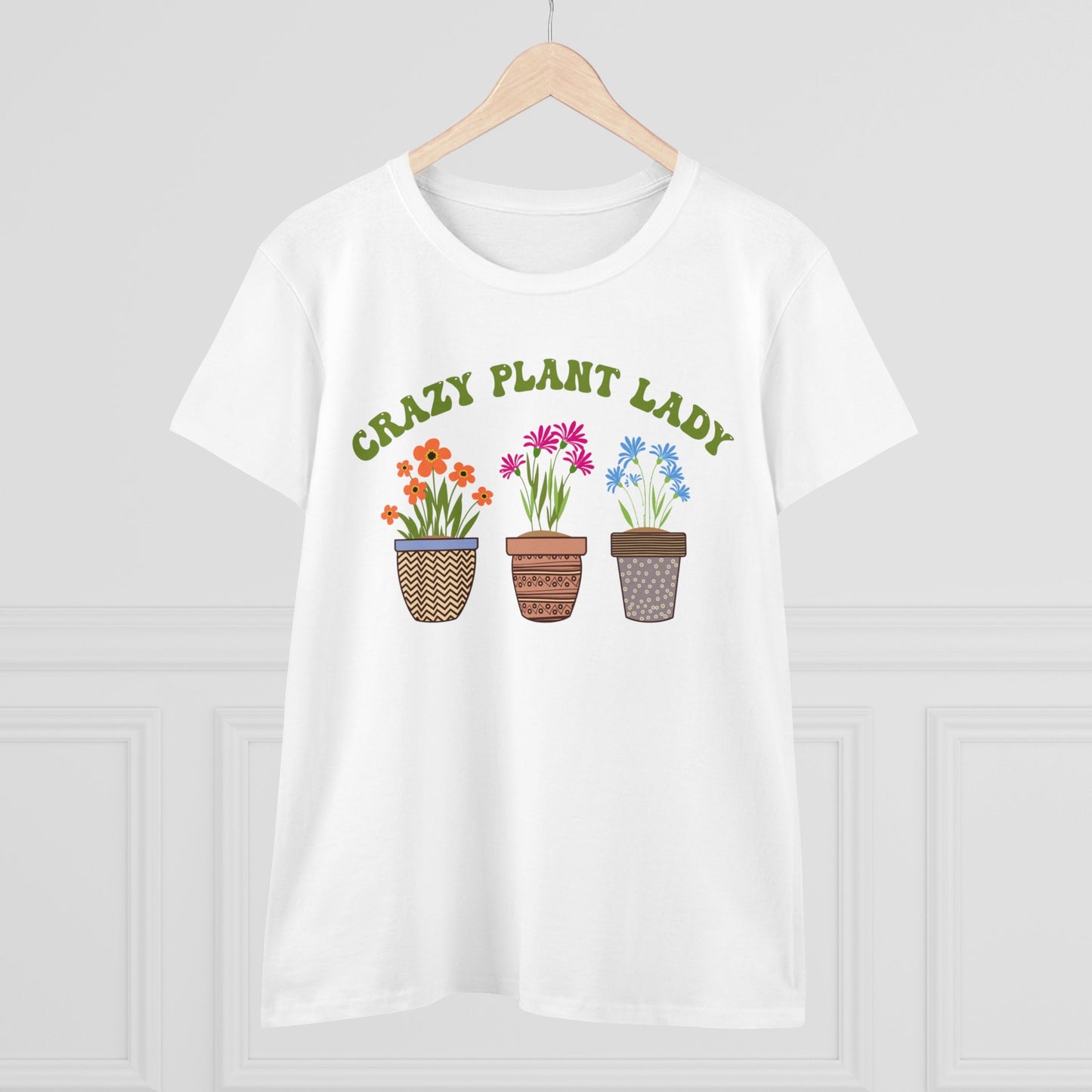 Crazy Plant Lady - Gardening - Women's Midweight Cotton Tee