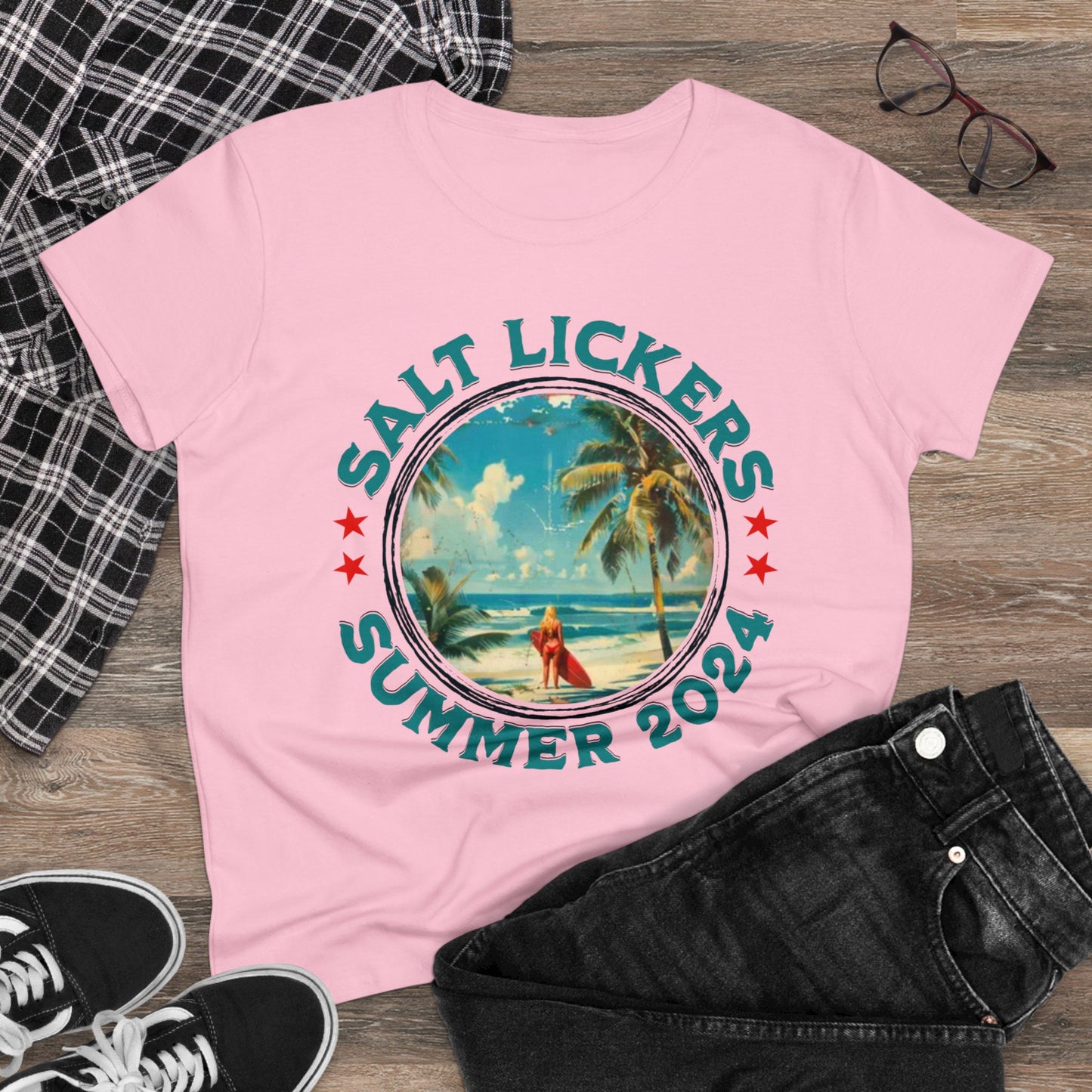 Surfing - Women's Midweight Cotton Tee