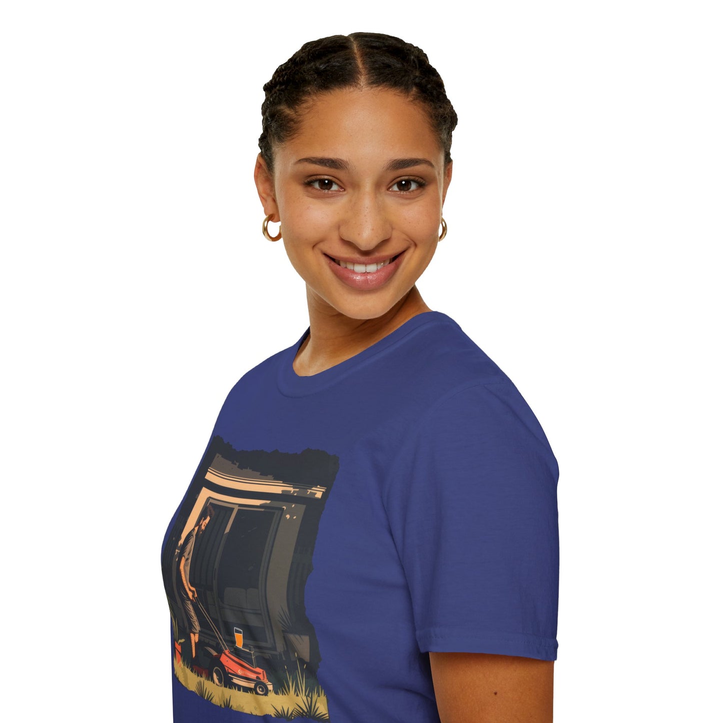 Beer and Lawnmowing - Unisex Softstyle T-Shirt