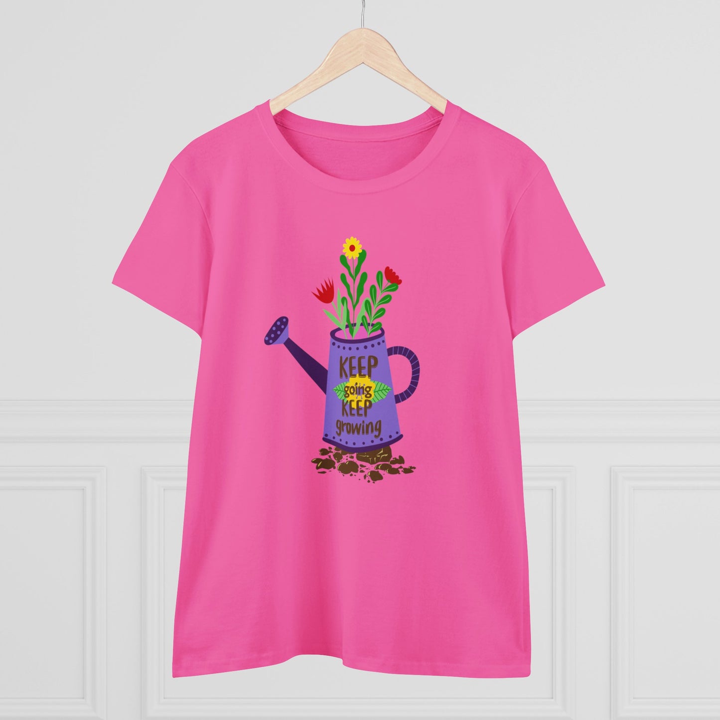 Keep Going Keep Growing - Gardening - Women's Midweight Cotton Tee