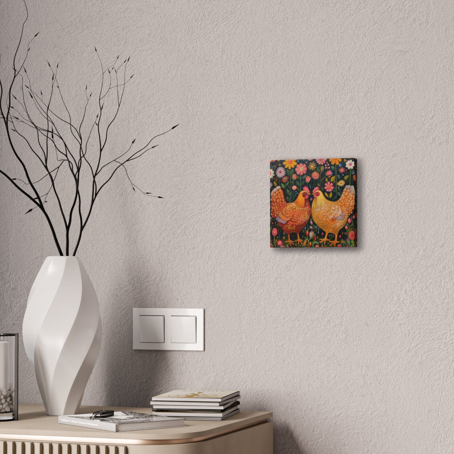 Chickens - Canvas Stretched, 0.75" - Canvas Stretched, 0.75"