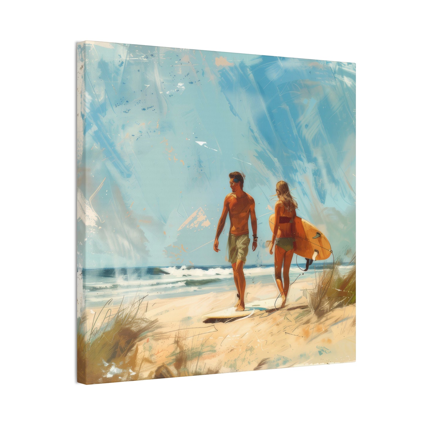 Beach and Surf - Canvas Stretched, 0.75"