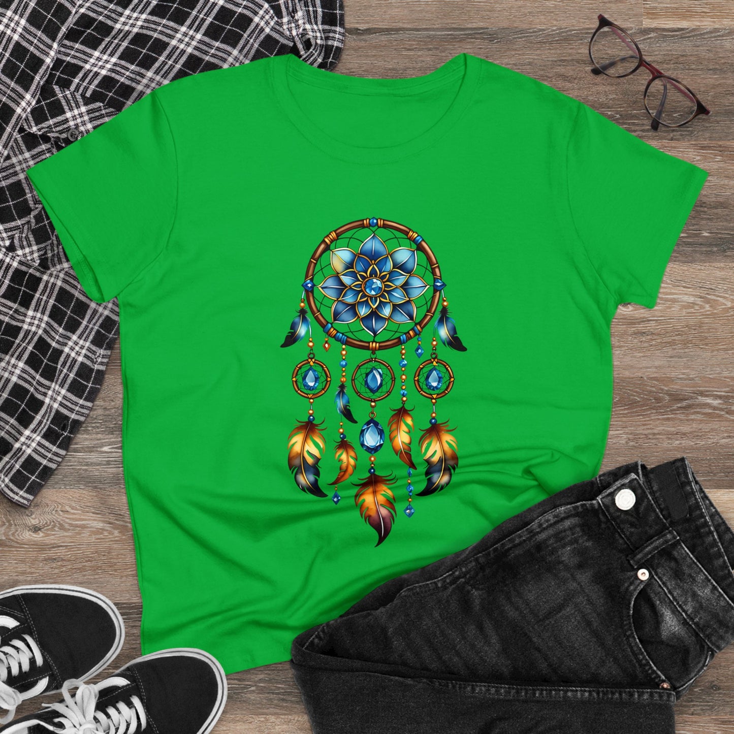 Topaz Dream Catcher - Scorpio - Astrology - Women's Midweight Cotton Tee