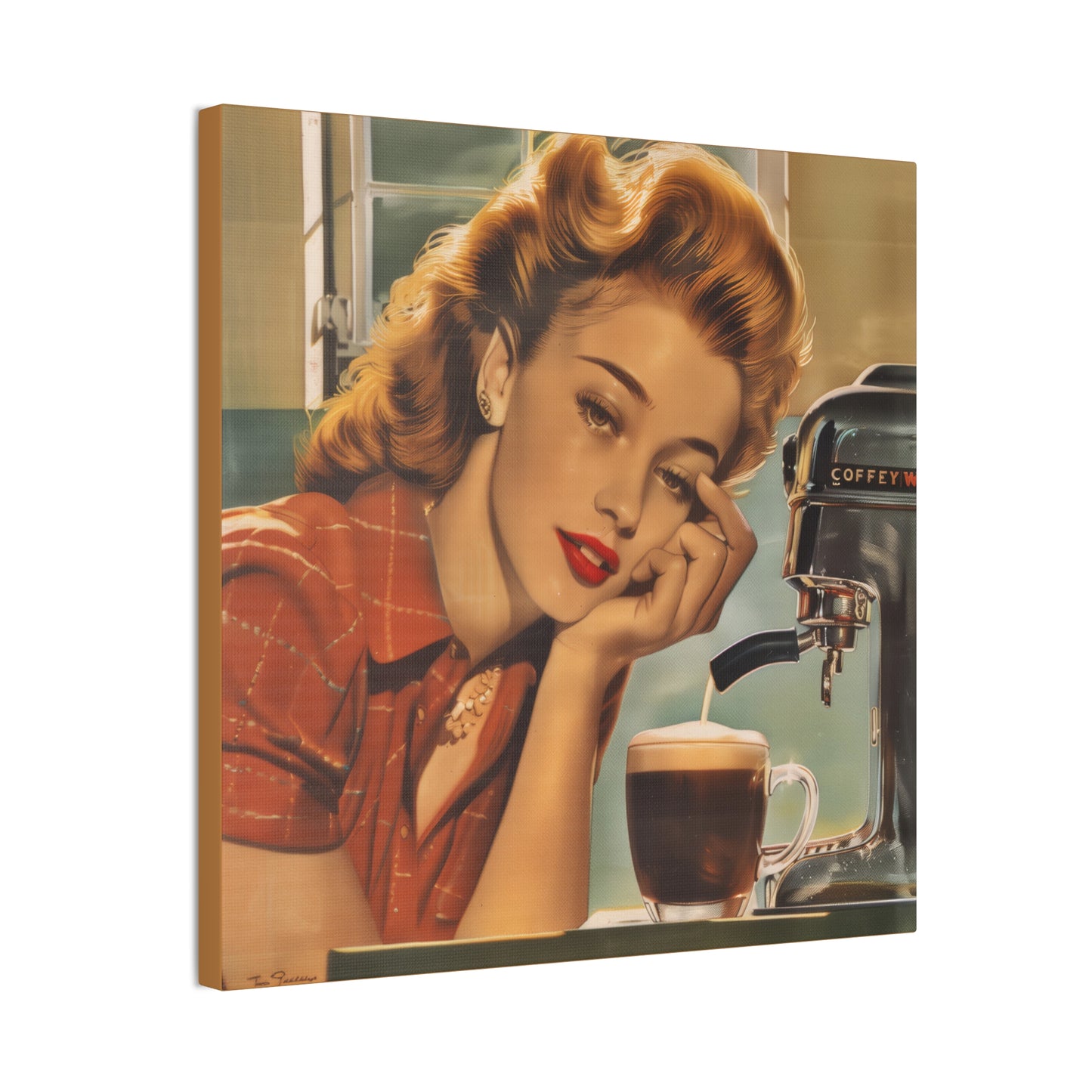 Dreaming of Coffee - Canvas Stretched, 0.75"