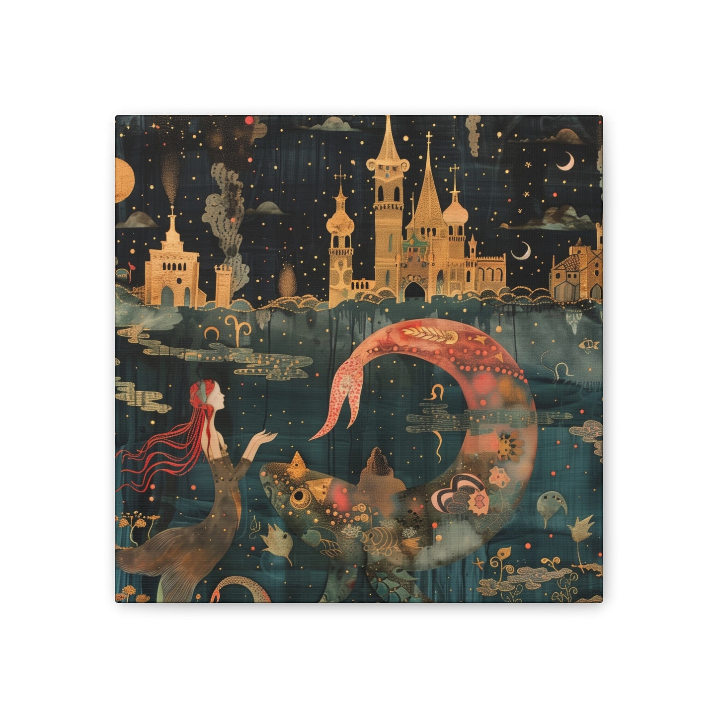 Mermaid - Canvas Stretched, 0.75"