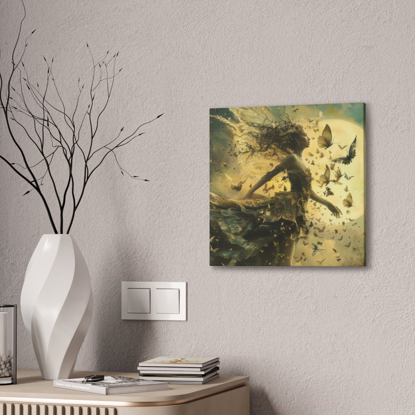 Butterflies and Fairies - Canvas Stretched, 0.75"