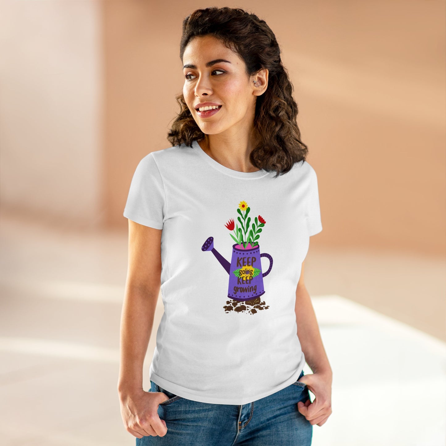 Keep Going Keep Growing - Gardening - Women's Midweight Cotton Tee
