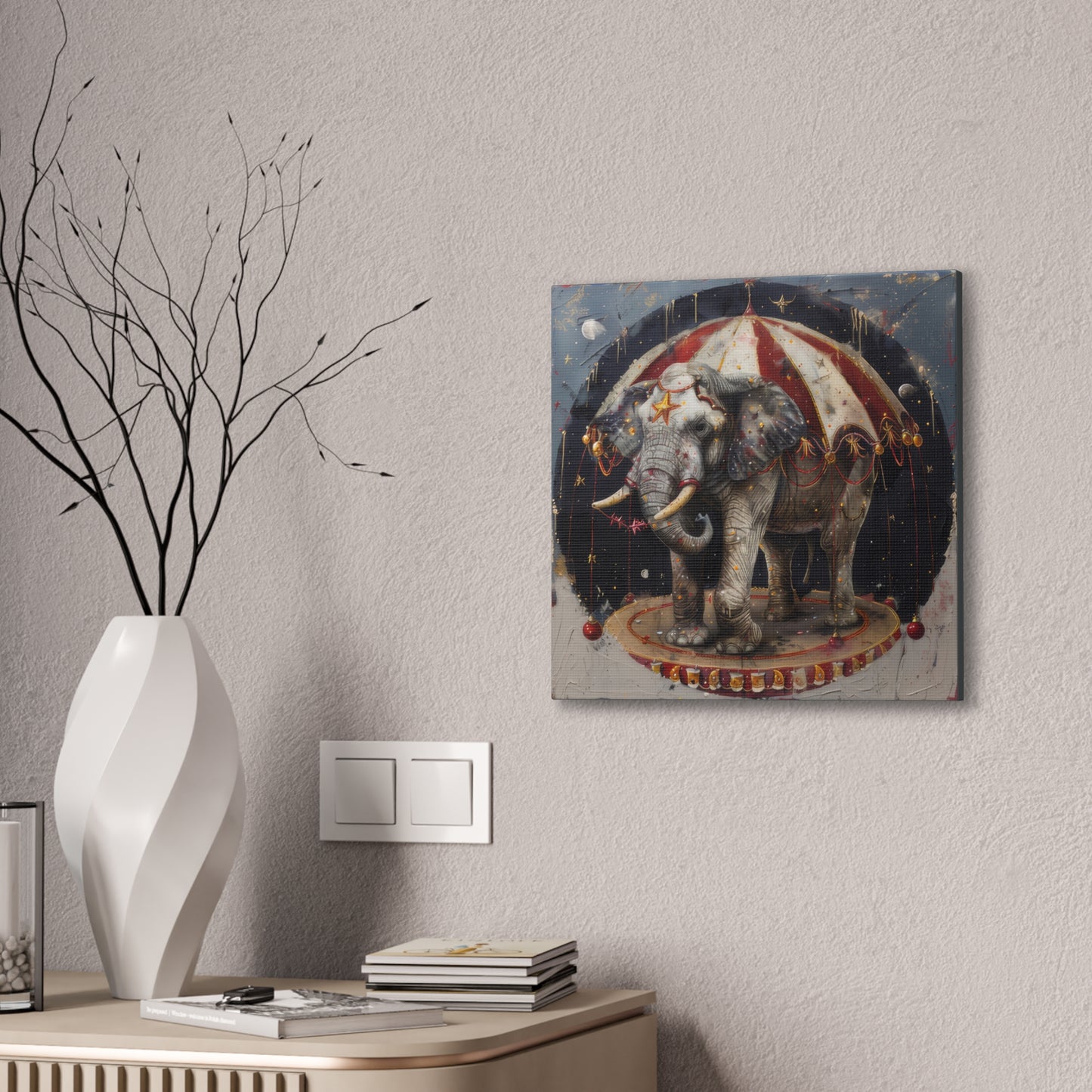 Circus Elephant - Canvas Stretched, 0.75"
