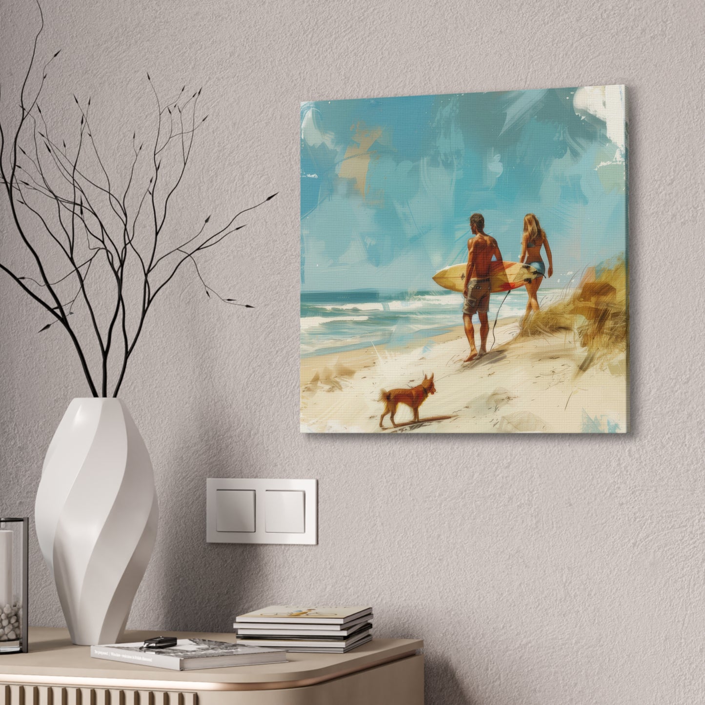 Beach and Surf - Canvas Stretched, 0.75"