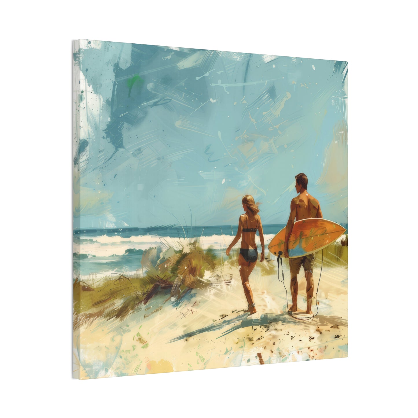 Beach and Surf - Canvas Stretched, 0.75"