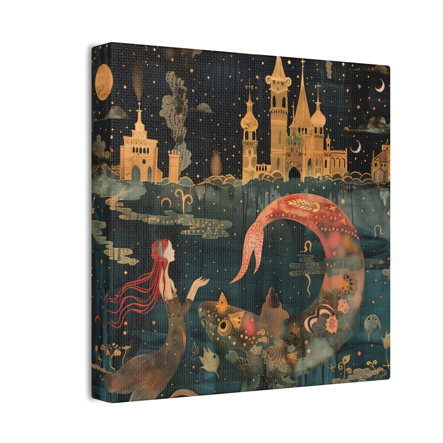 Mermaid - Canvas Stretched, 0.75"