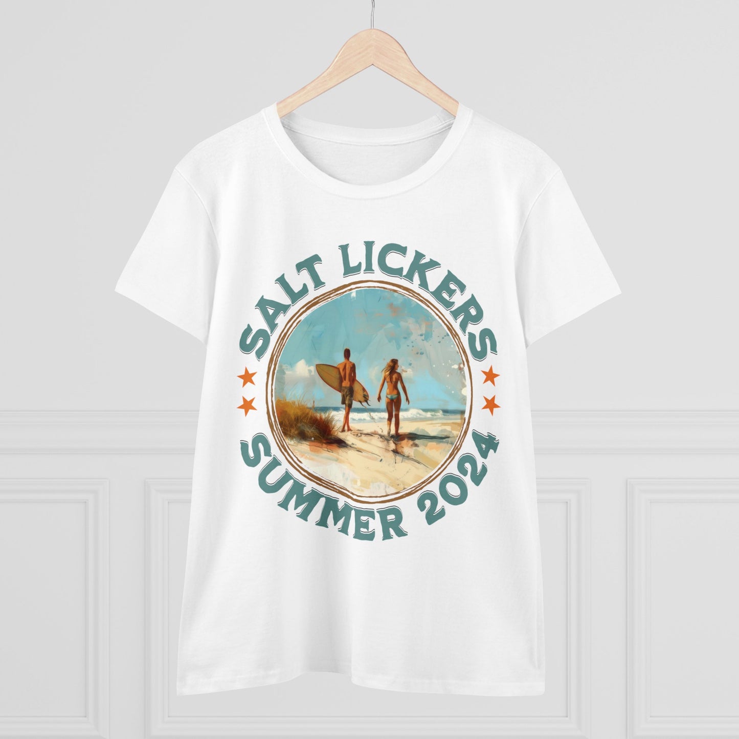 Surfing - Women's Midweight Cotton Tee