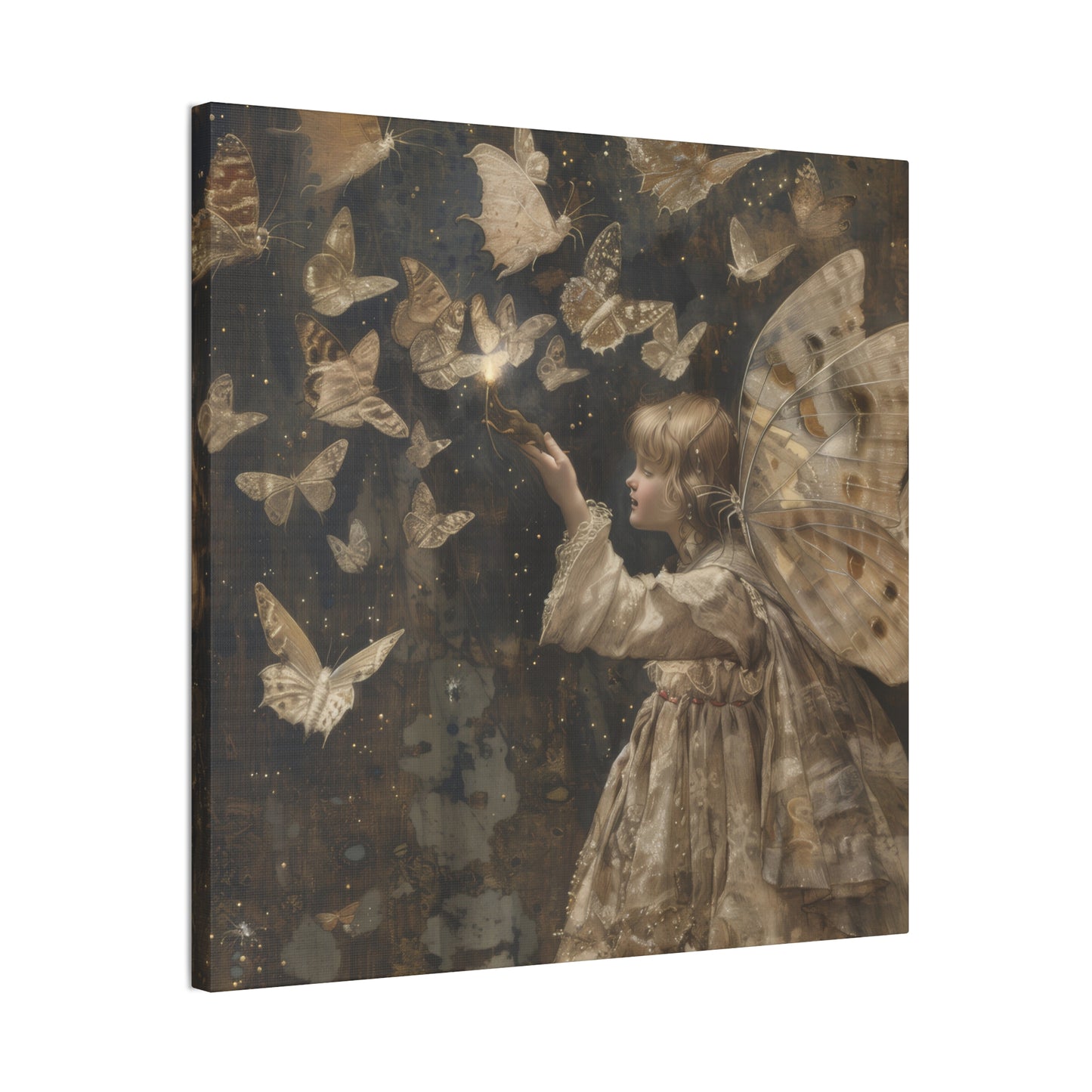 Butterflies and Fairies - Canvas Stretched, 0.75"