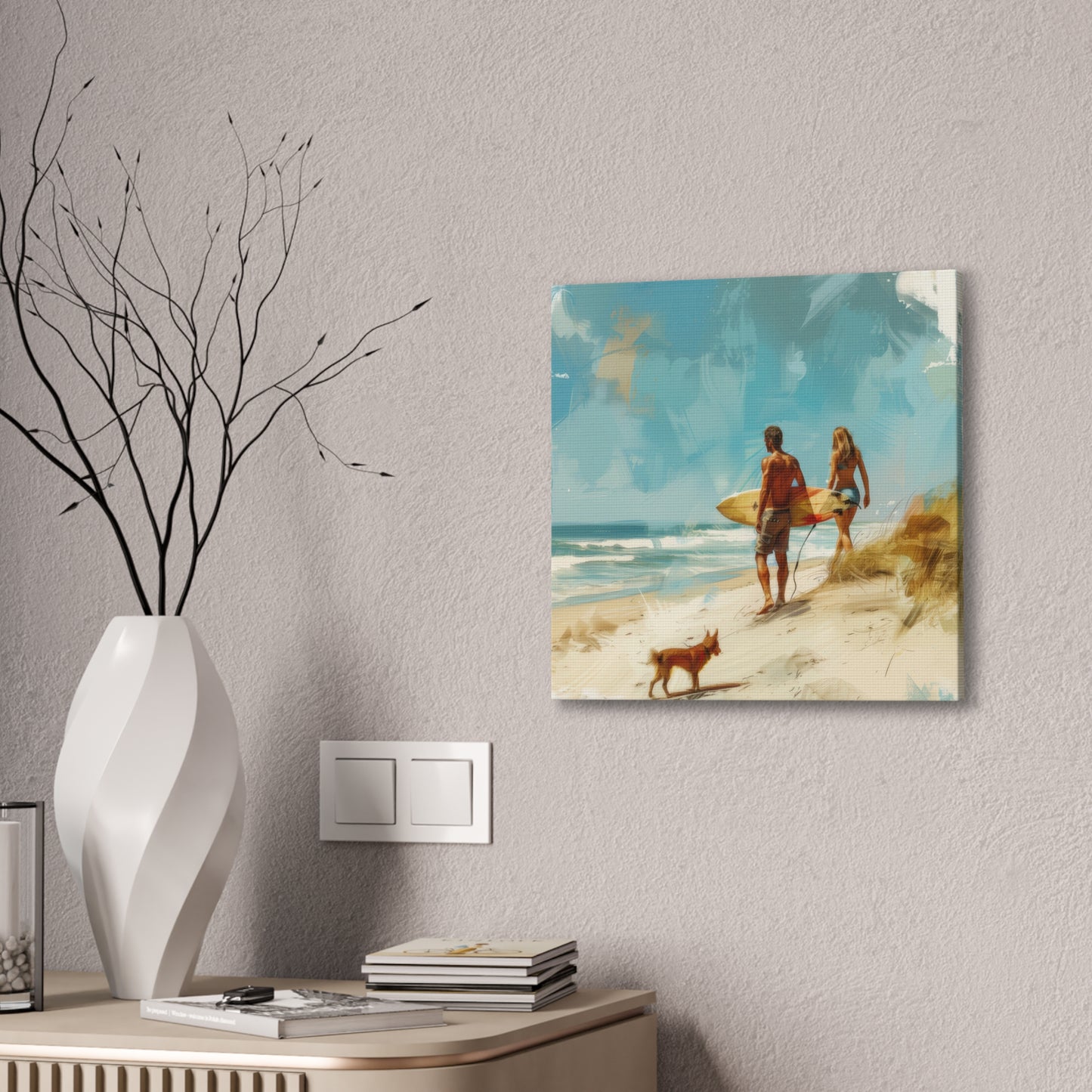 Beach and Surf - Canvas Stretched, 0.75"