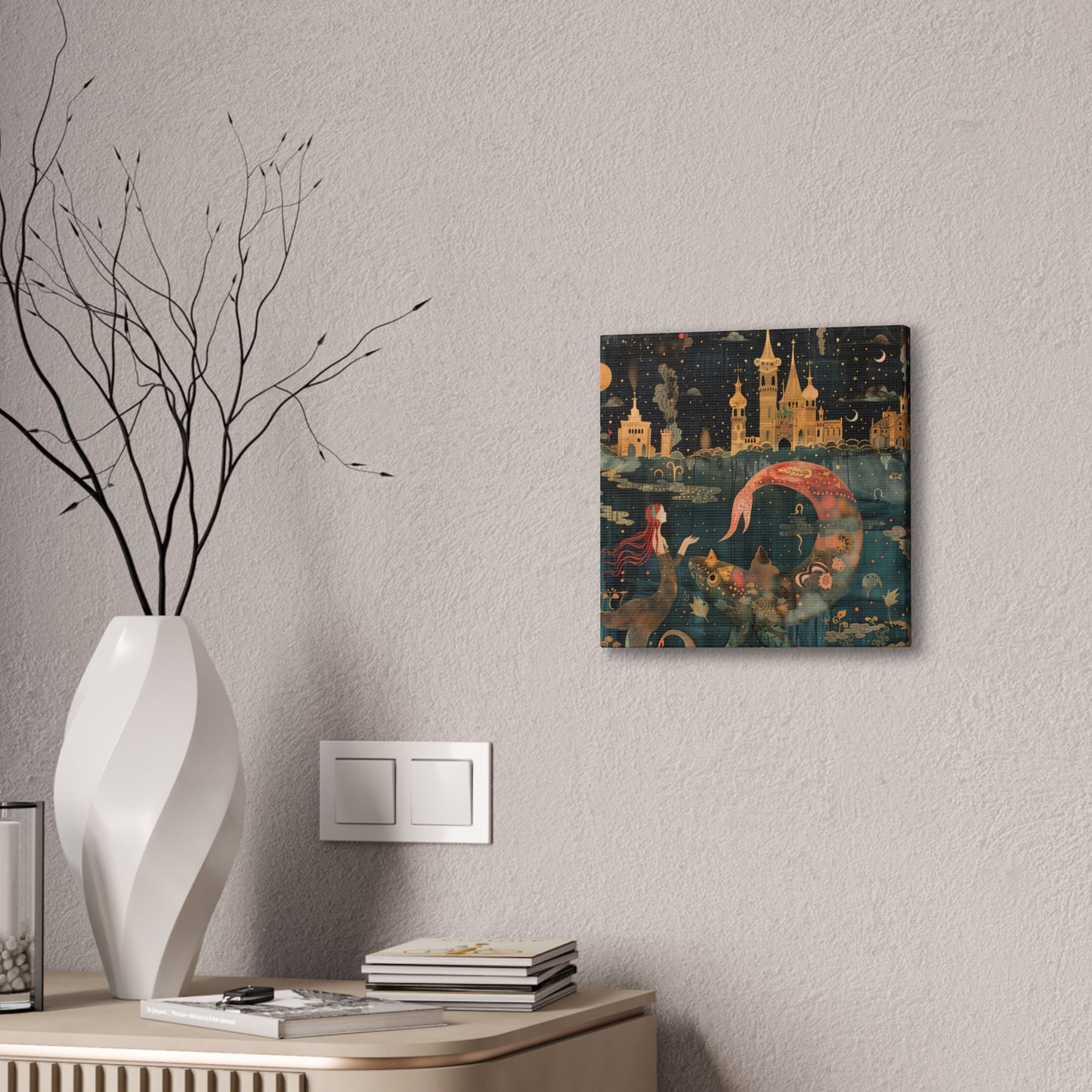 Mermaid - Canvas Stretched, 0.75"