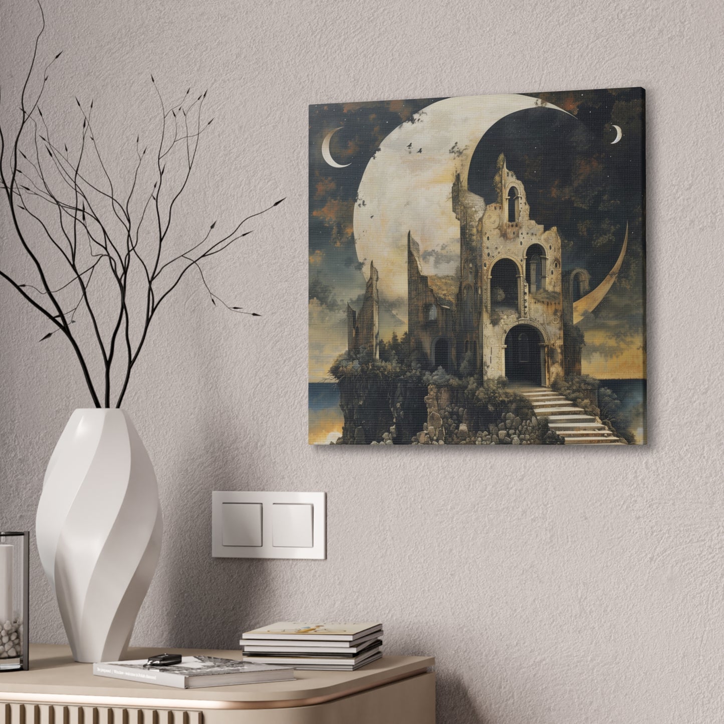 Night's Castle - Canvas Stretched, 0.75"