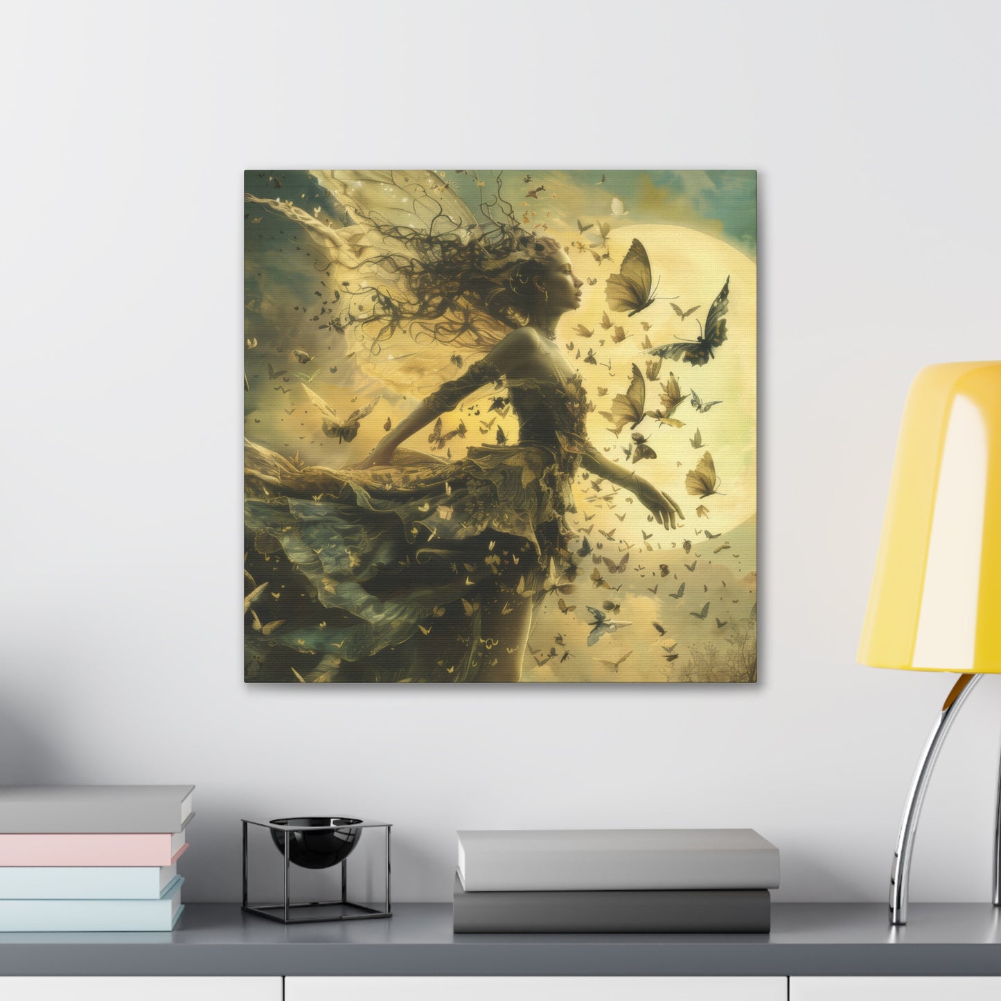 Butterflies and Fairies - Canvas Stretched, 0.75"