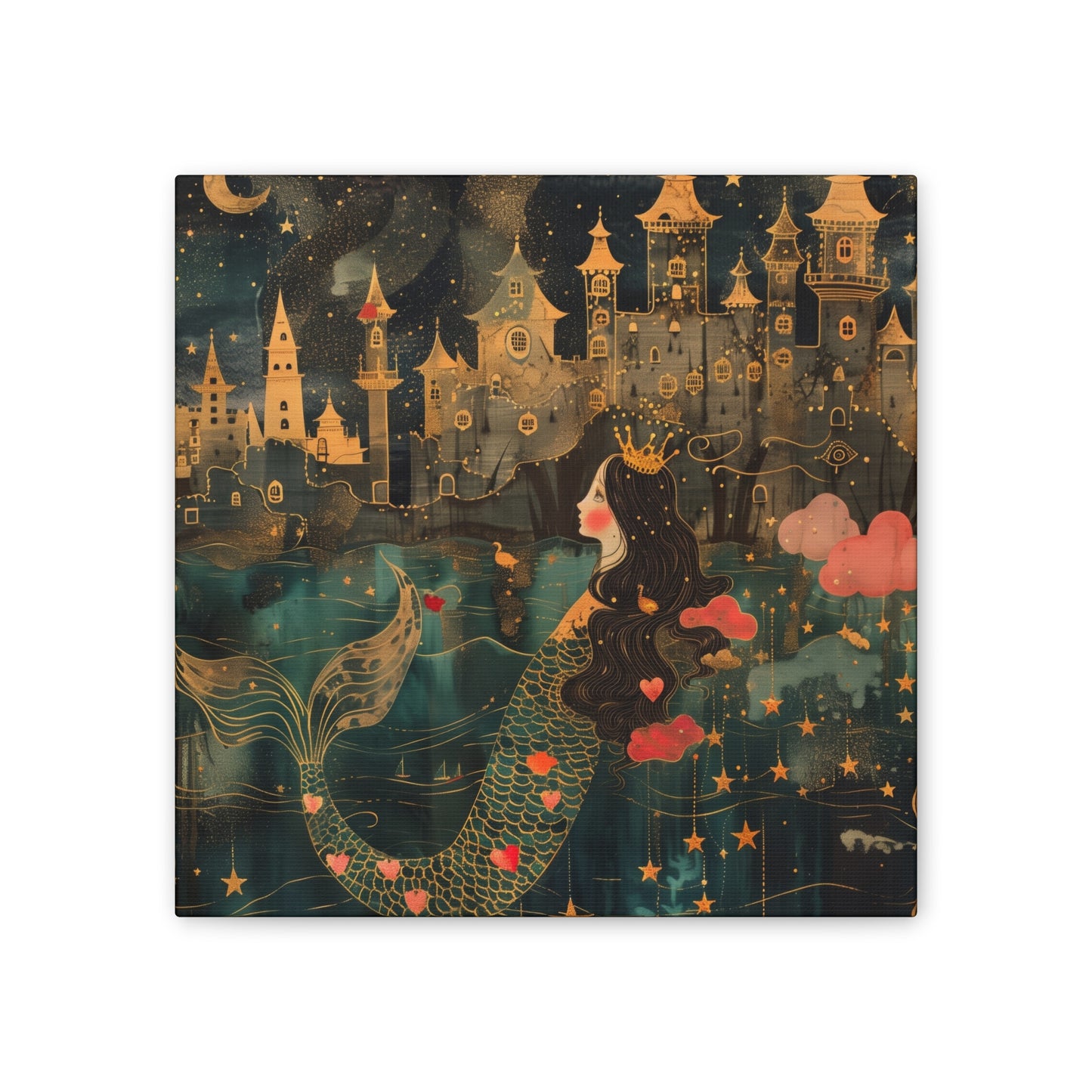 Mermaid - Canvas Stretched, 0.75"