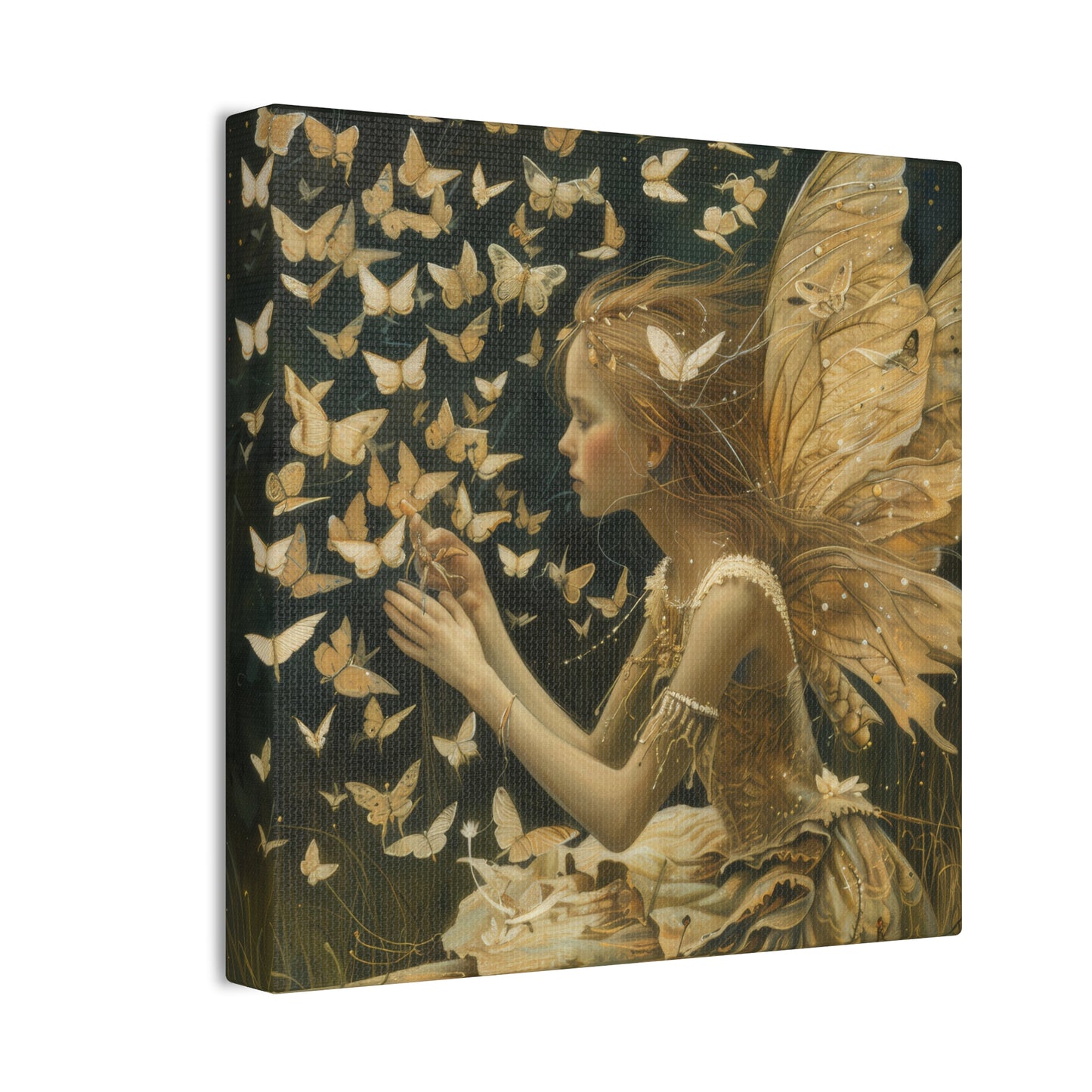 Butterflies and Fairies - Canvas Stretched, 0.75"