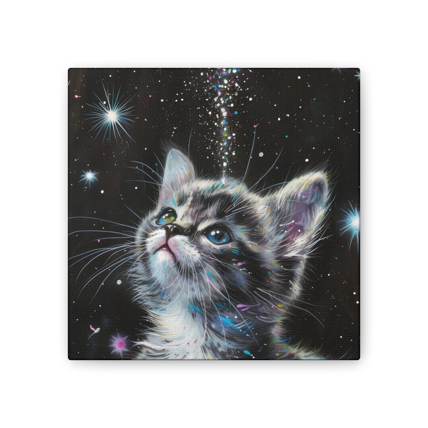 Sparkly Kitten - Canvas Stretched, 0.75" - Canvas Stretched, 0.75"