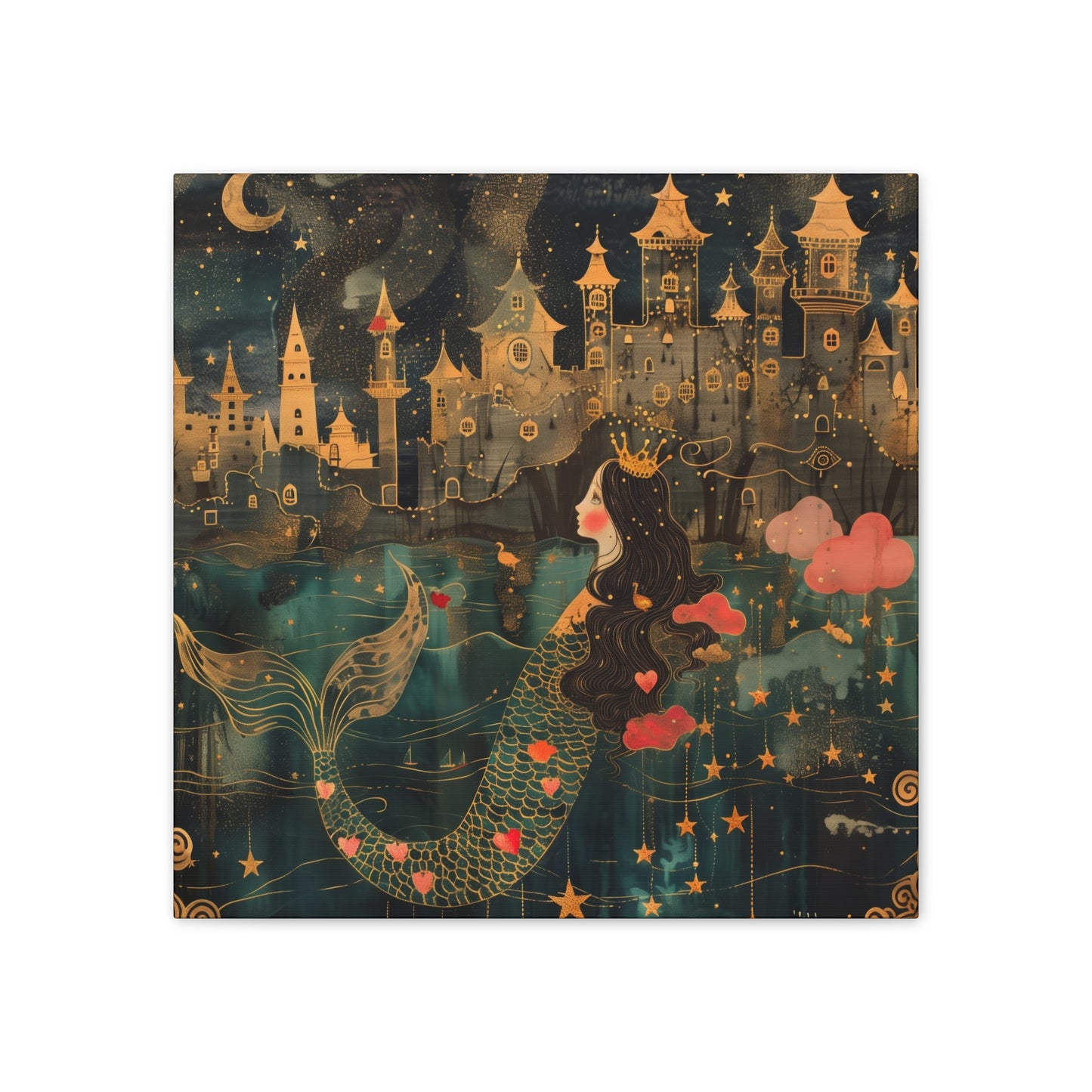 Mermaid - Canvas Stretched, 0.75"