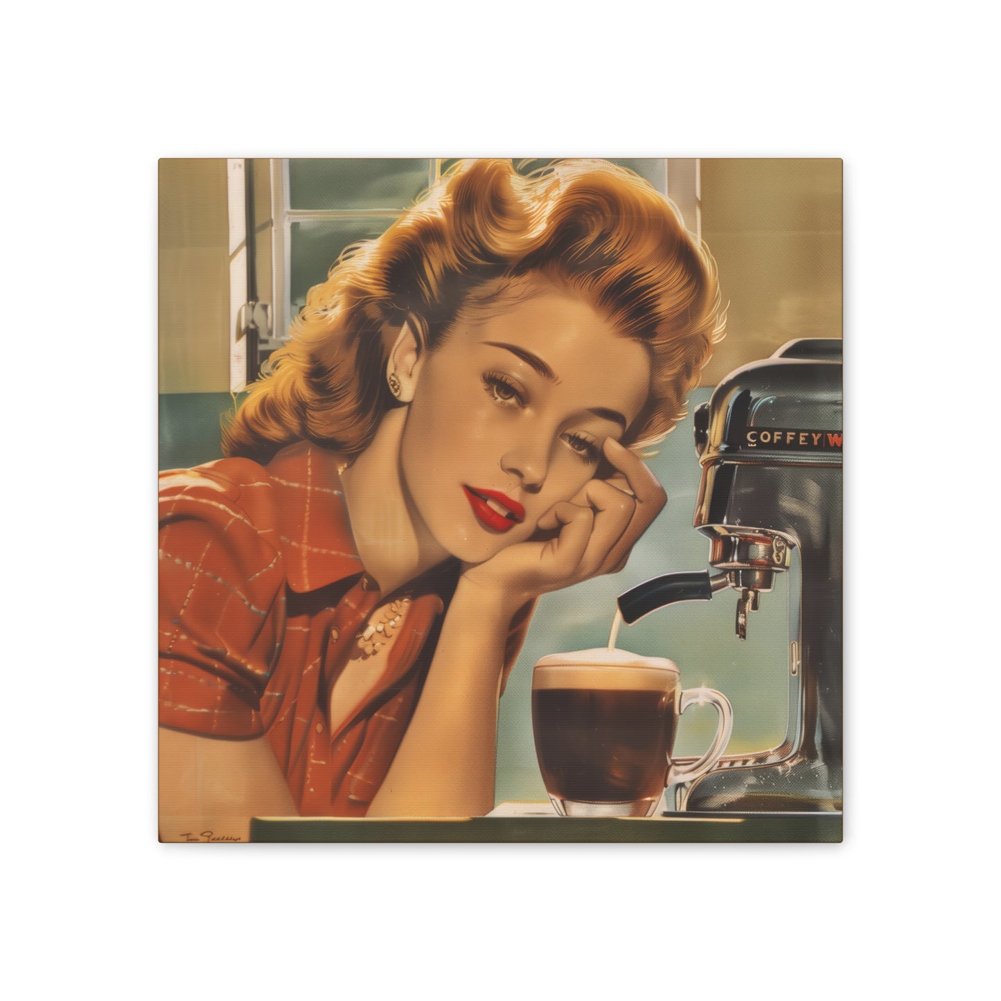 Dreaming of Coffee - Canvas Stretched, 0.75"