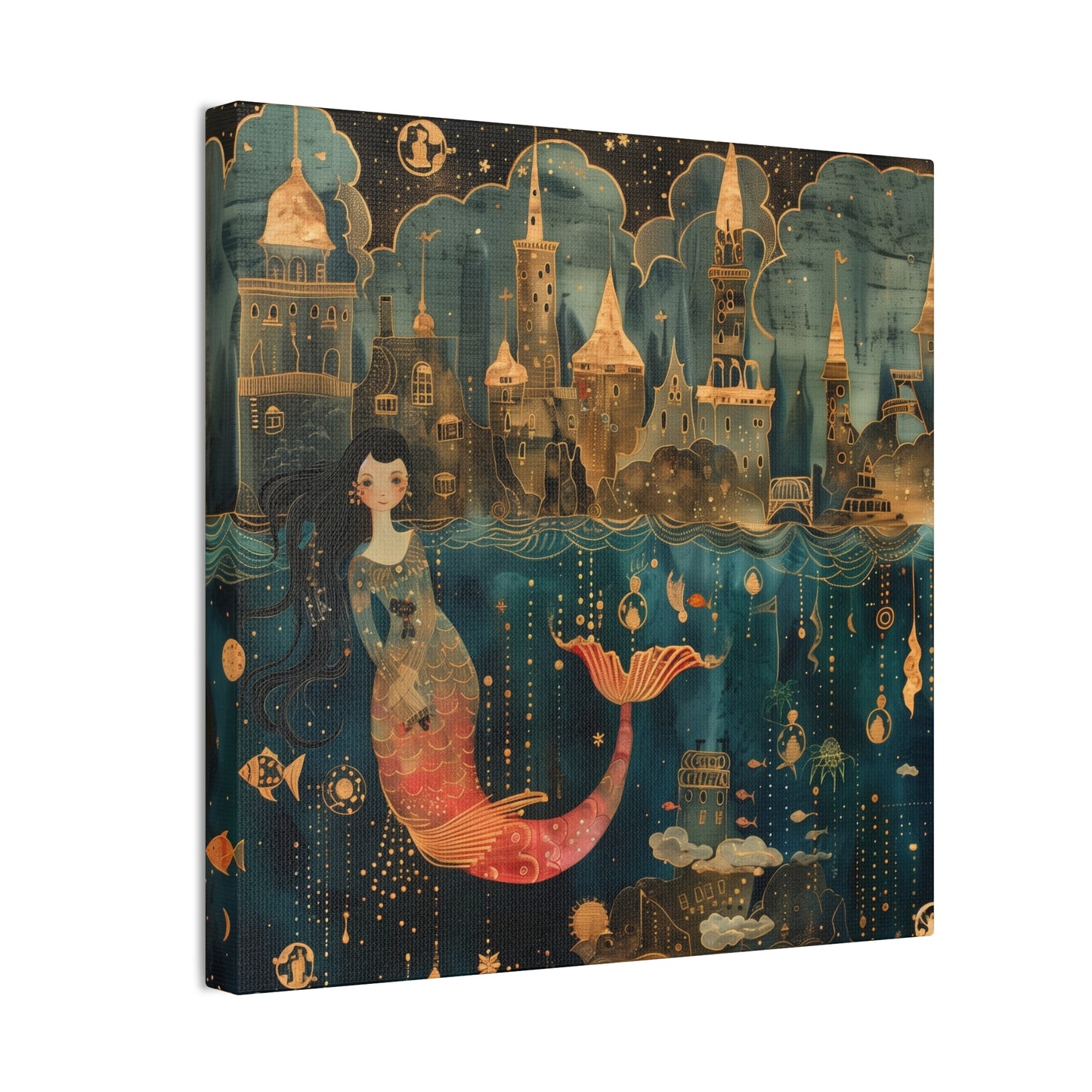 Mermaid - Canvas Stretched, 0.75"