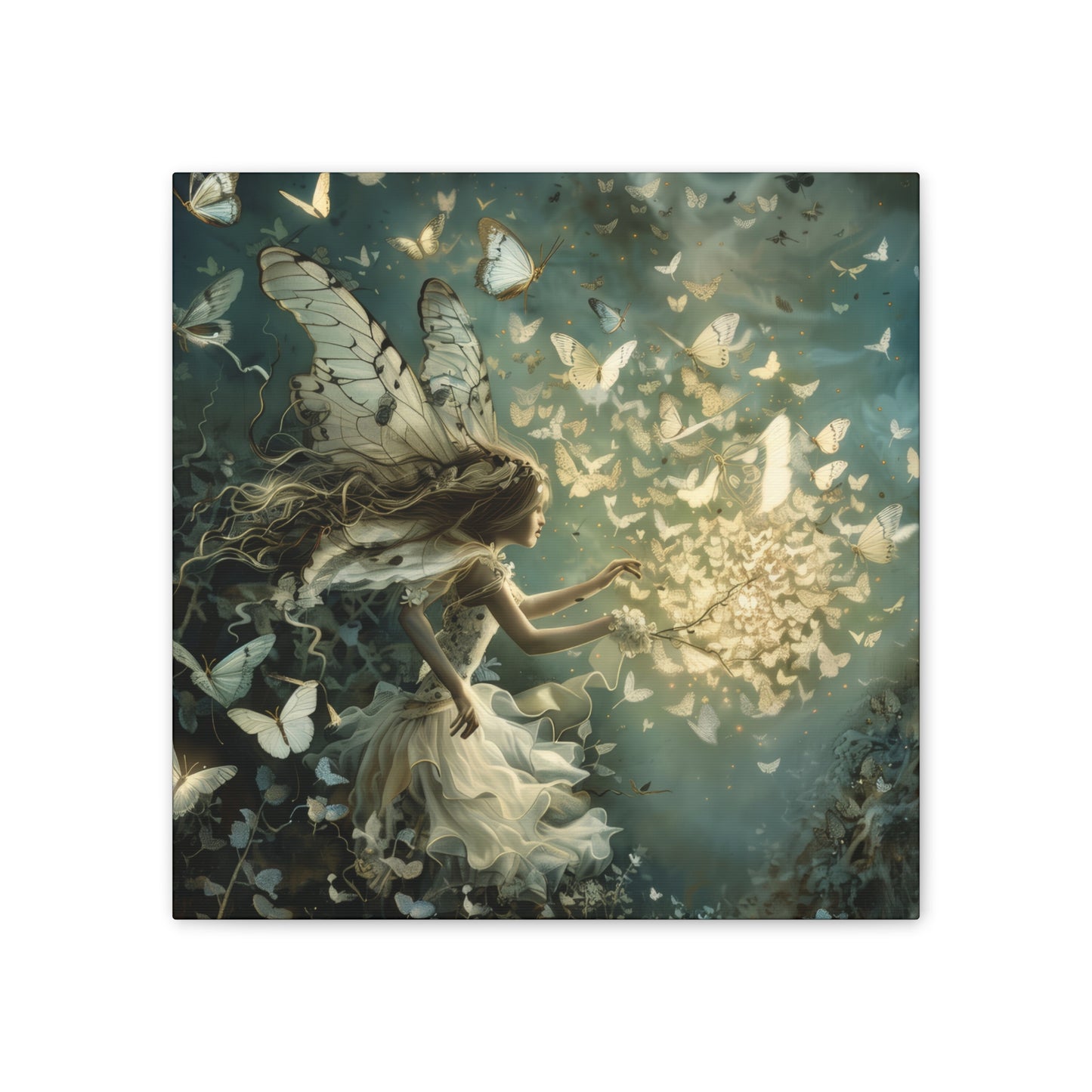 Butterflies and Fairies - Canvas Stretched, 0.75"